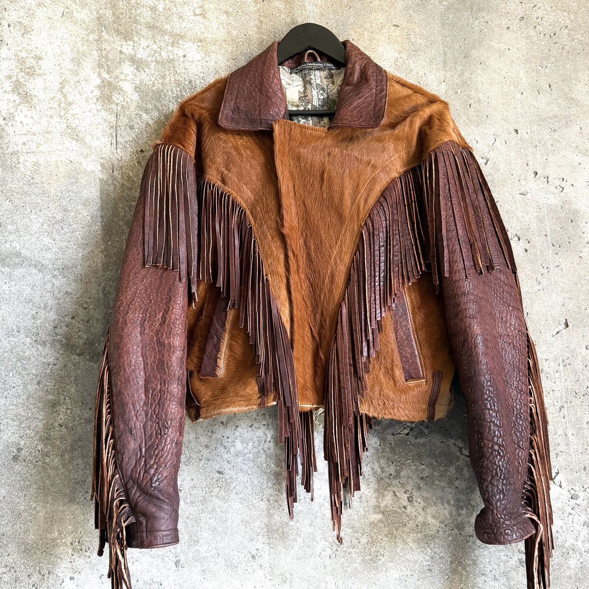 Vintage 1/1 VINTAGE Leather Pony Hair Western Fringe Rider Jacket Size US M / EU 48-50 / 2 - 3 Thumbnail