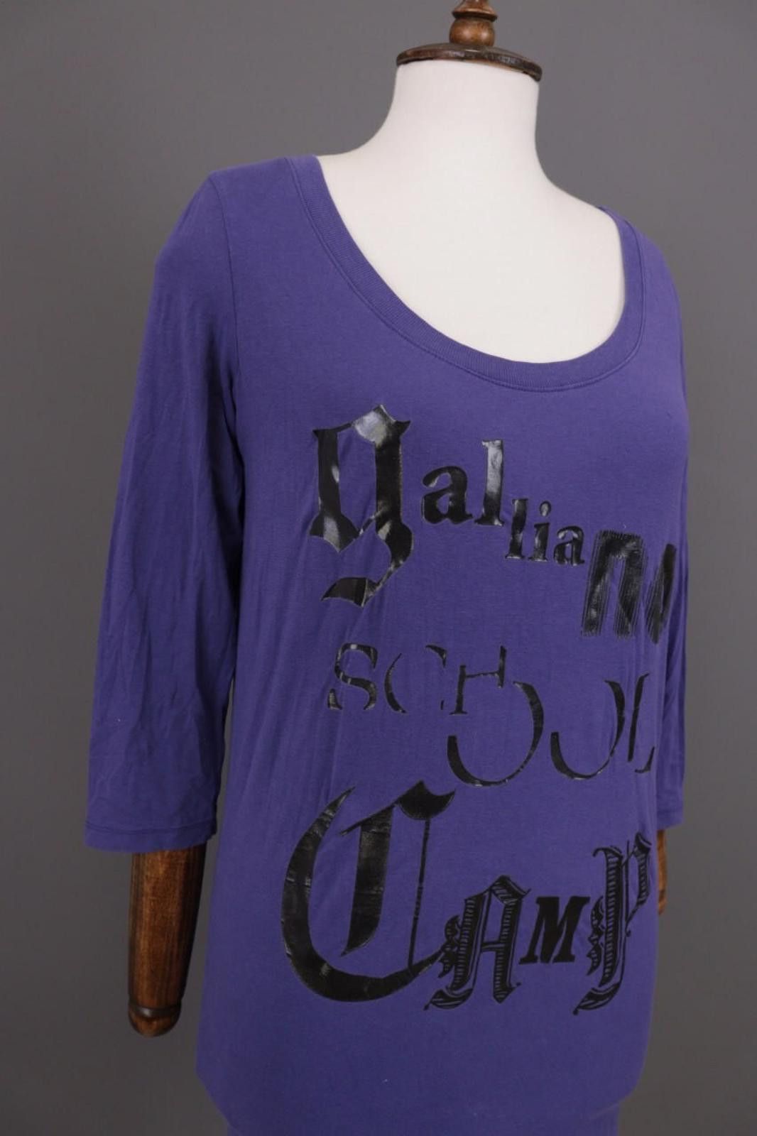 John Galliano Galliano Purple Big Logo A-Line Knee Lenght Dress Sz L Size L / US 10 / IT 46 - 5 Thumbnail