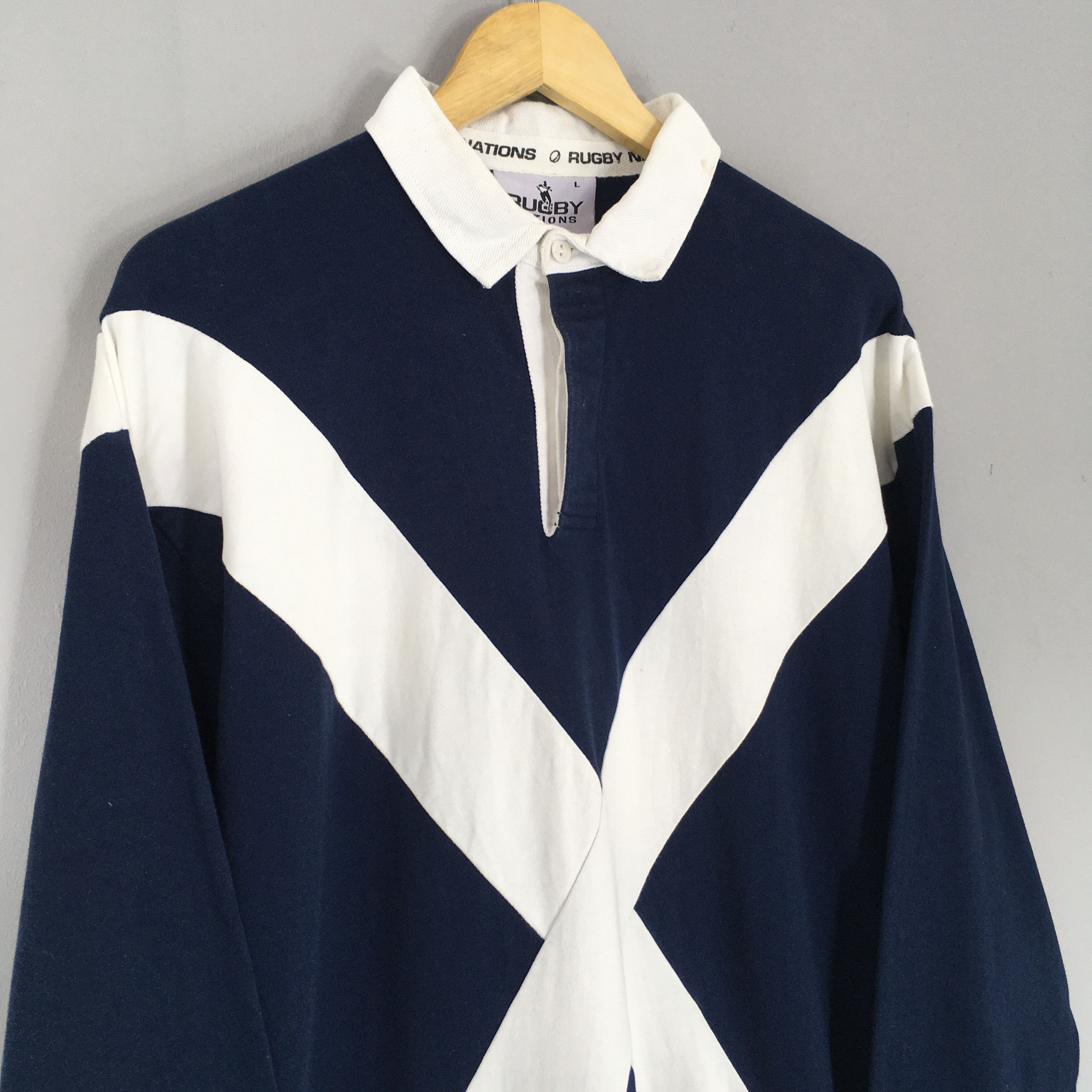 Pringle Of Scotland Vintage Scotland Union Polo Rugby Shirt Large Size US L / EU 52-54 / 3 - 3 Thumbnail
