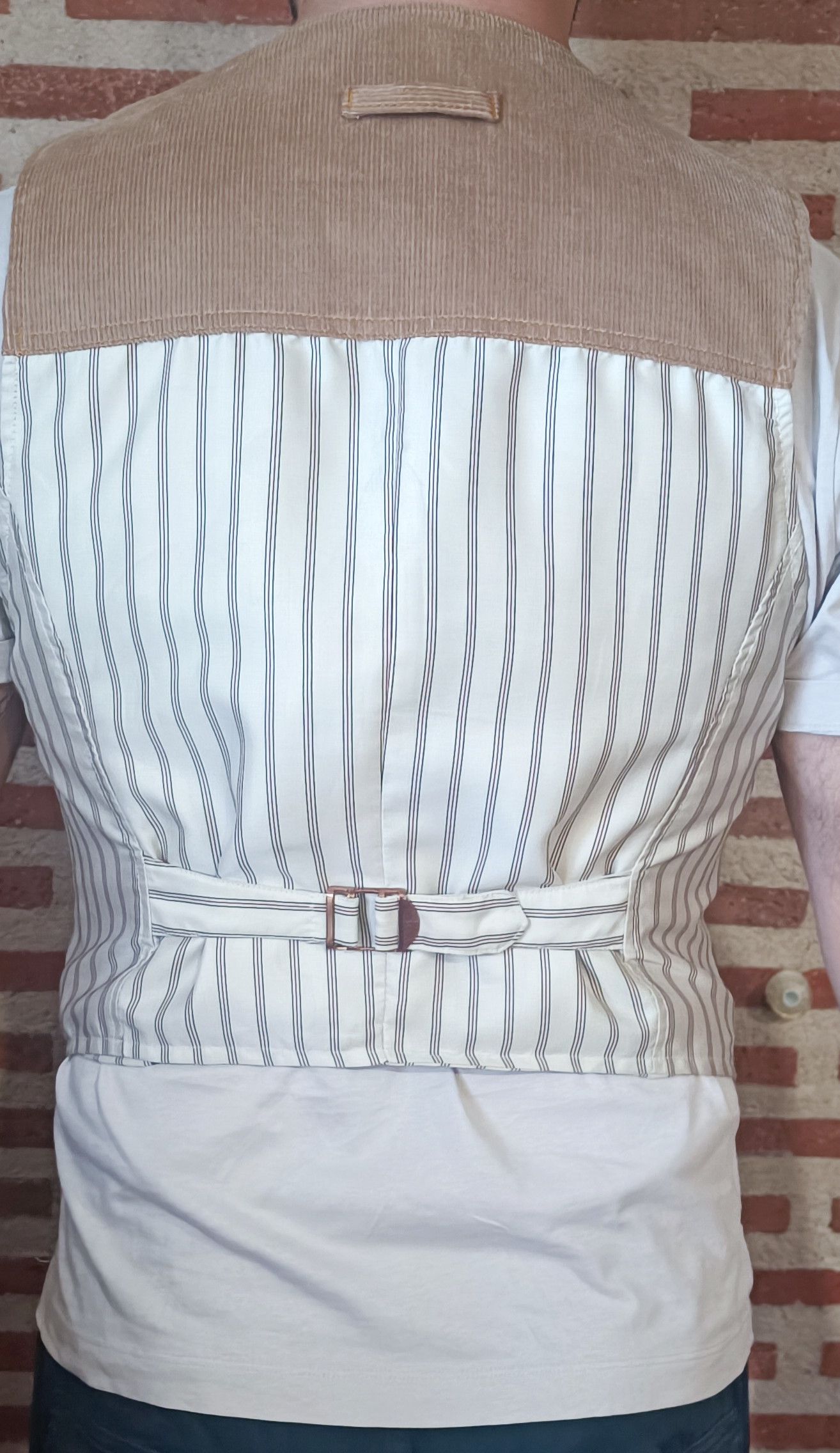 Jean Paul Gaultier 90's - Vest in courdoy and dark gray with stripes Size US S / EU 44-46 / 1 - 25 Thumbnail
