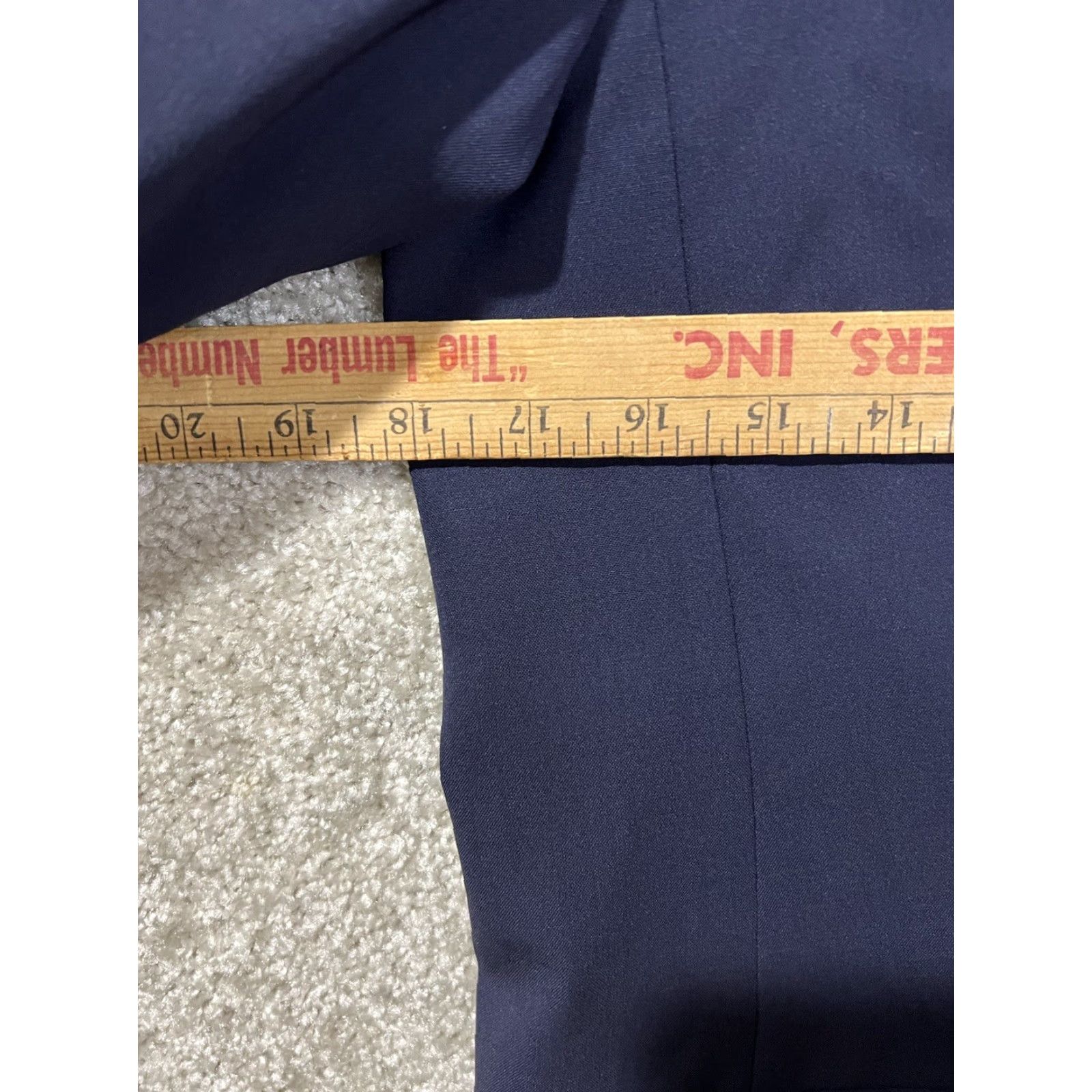 Elie Tahari Navy Blue Blazer Jacket Wool Blend One Button Size 8 Size M / US 6-8 / IT 42-44 - 6 Thumbnail