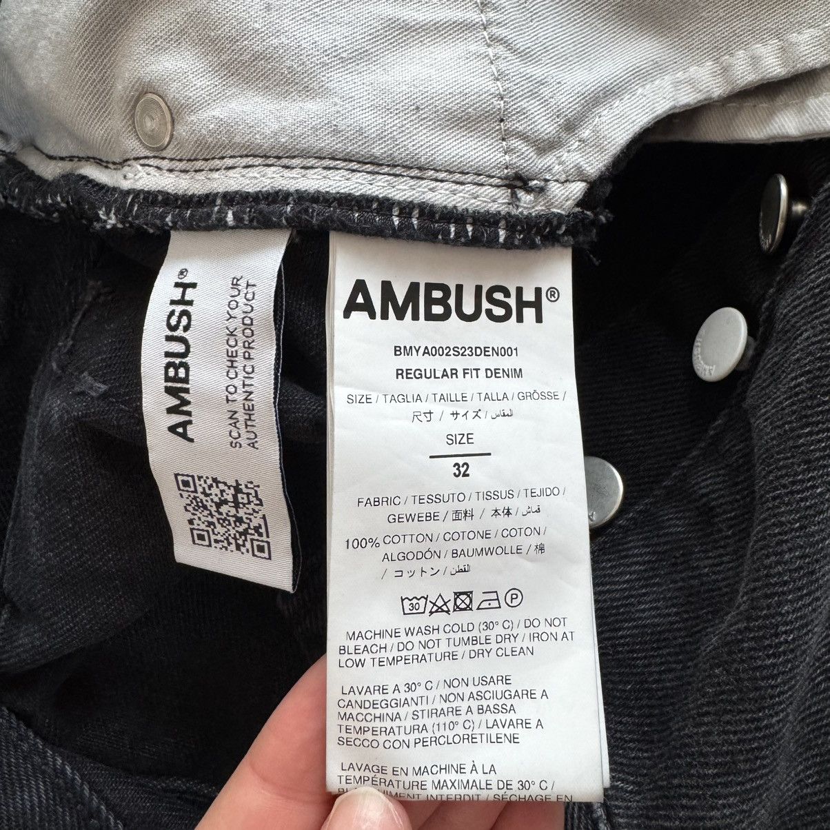 Ambush Design AMBUSH Black Denim Jeans Size US 32 / EU 48 - 7 Thumbnail