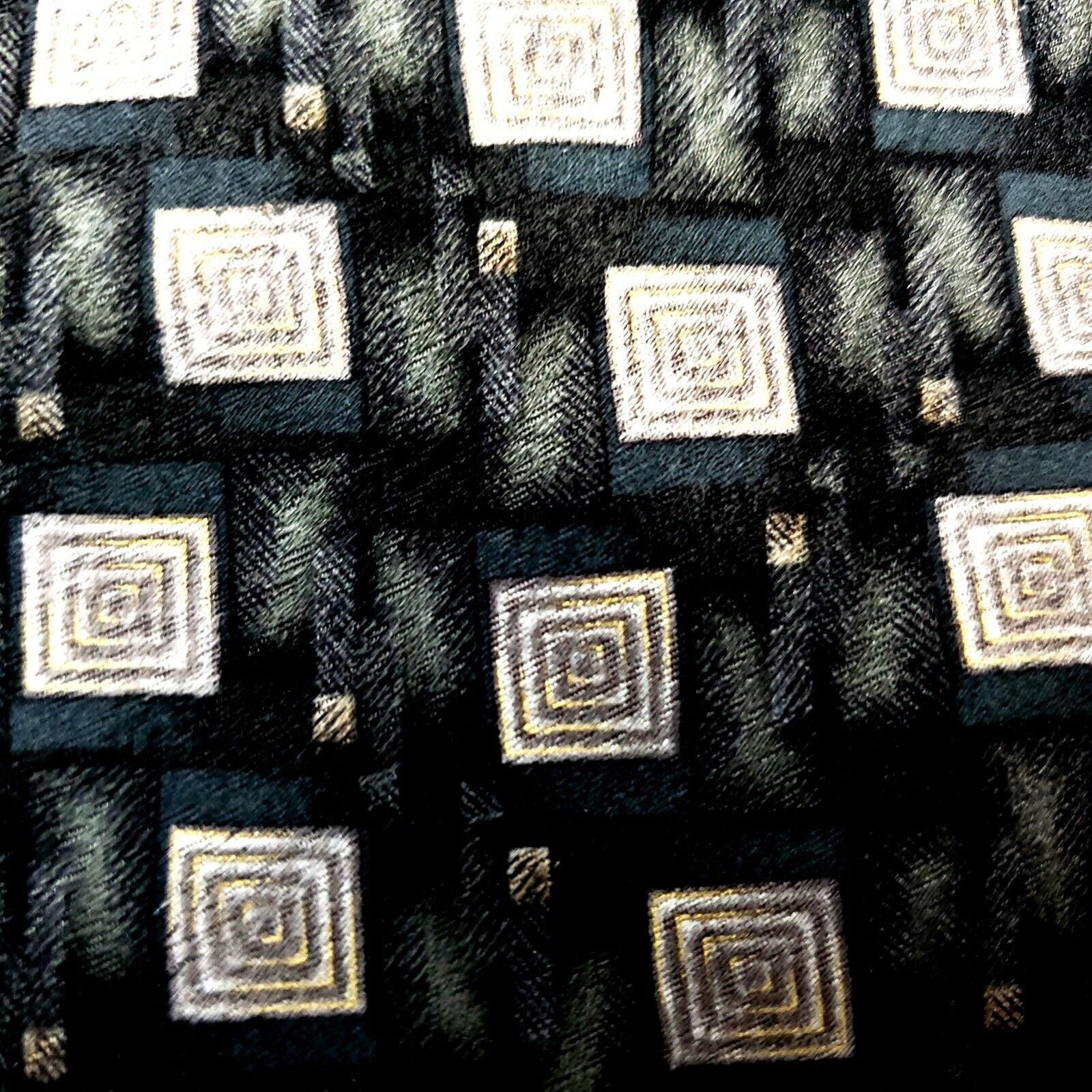 Pierre Cardin Pierre Cardin Silk Tie Green Geometric Wide Print Size ONE SIZE - 2 Thumbnail