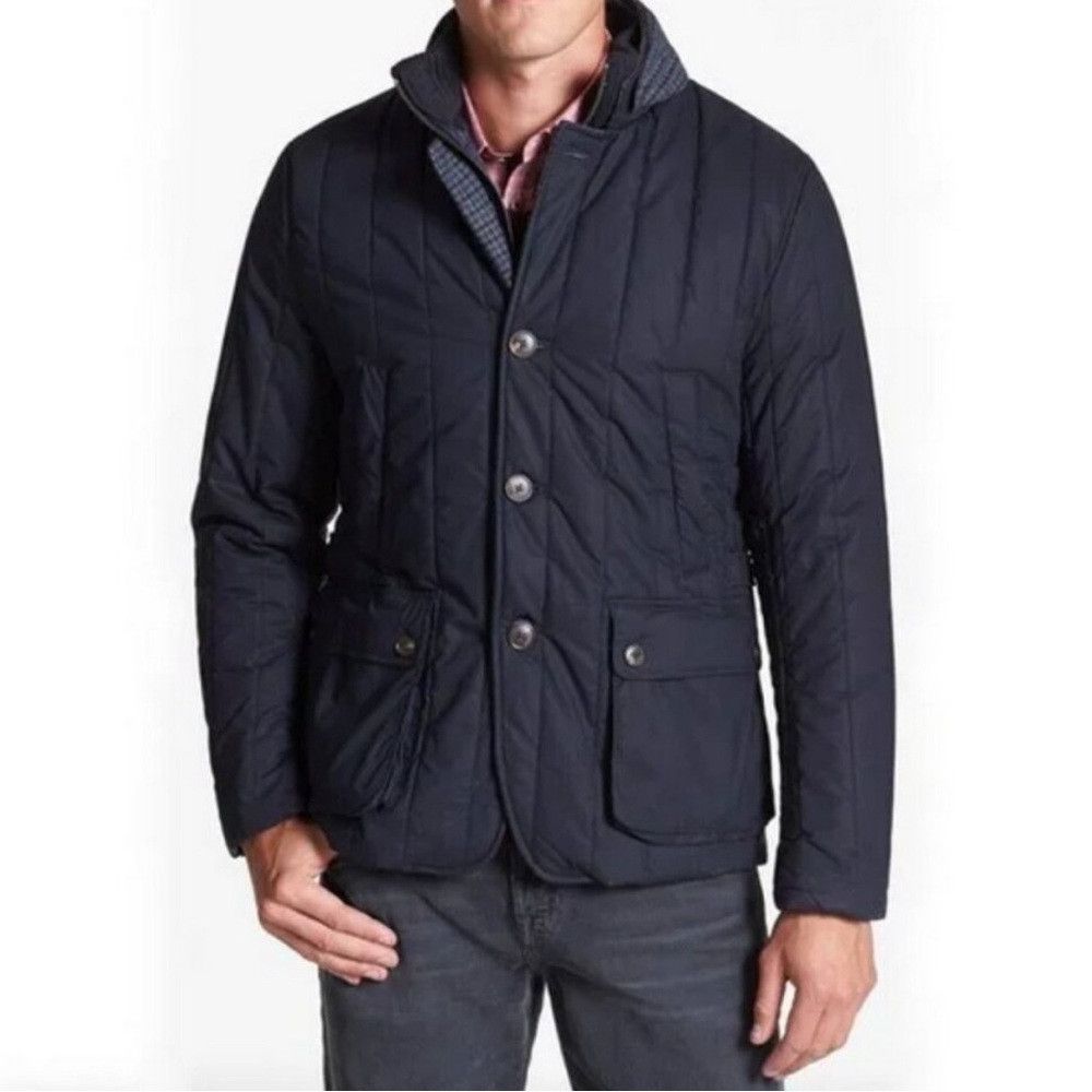 Ted Baker Ted Baker Men's Navy Quilted Puffer Jacket Size US XL / EU 56 / 4 - 1 Thumbnail