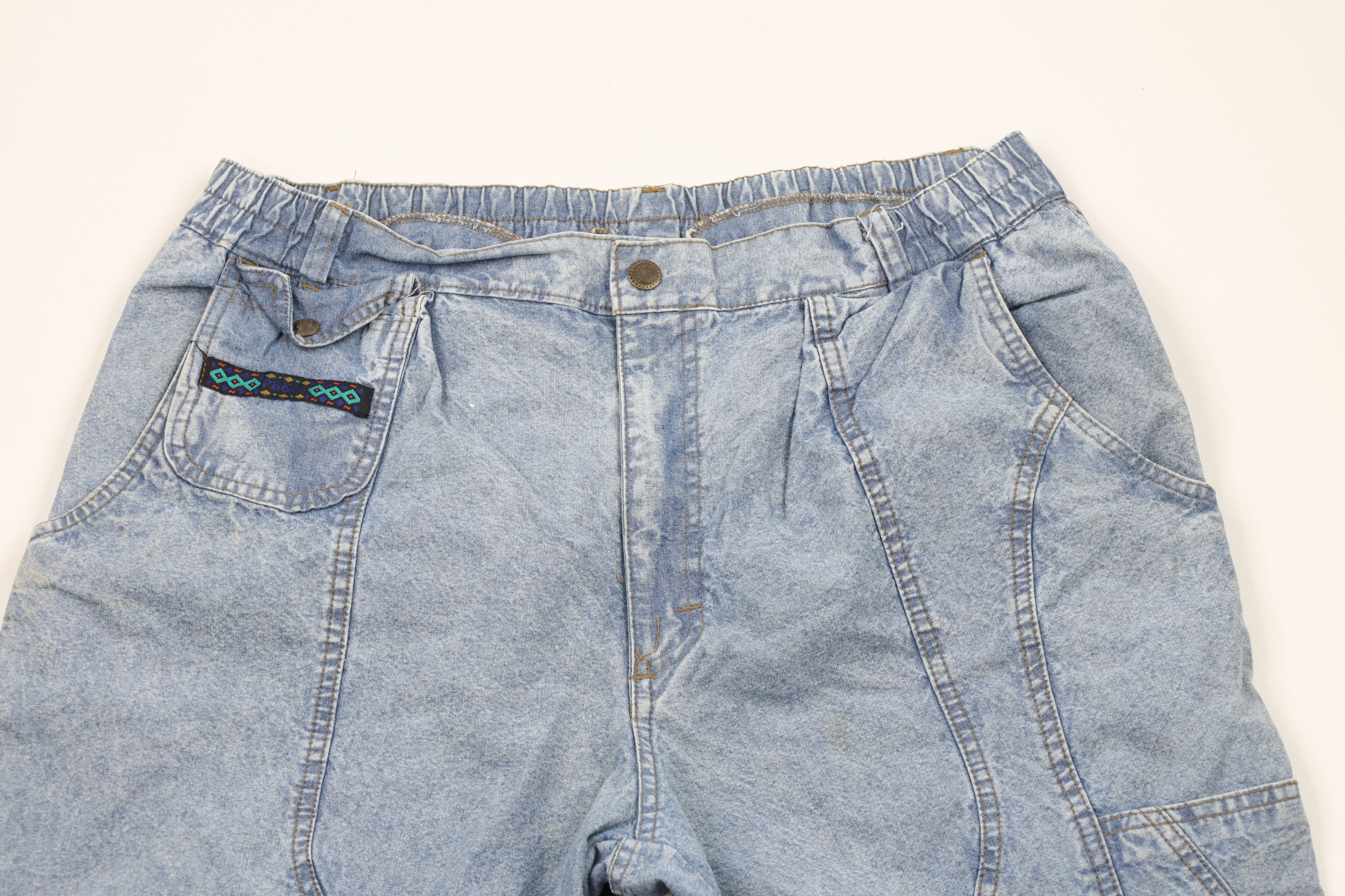 Vintage Vintage 90s Streetwear Acid Wash Baggy Tapered Leg Jeans Size US 36 / EU 52 - 2 Thumbnail
