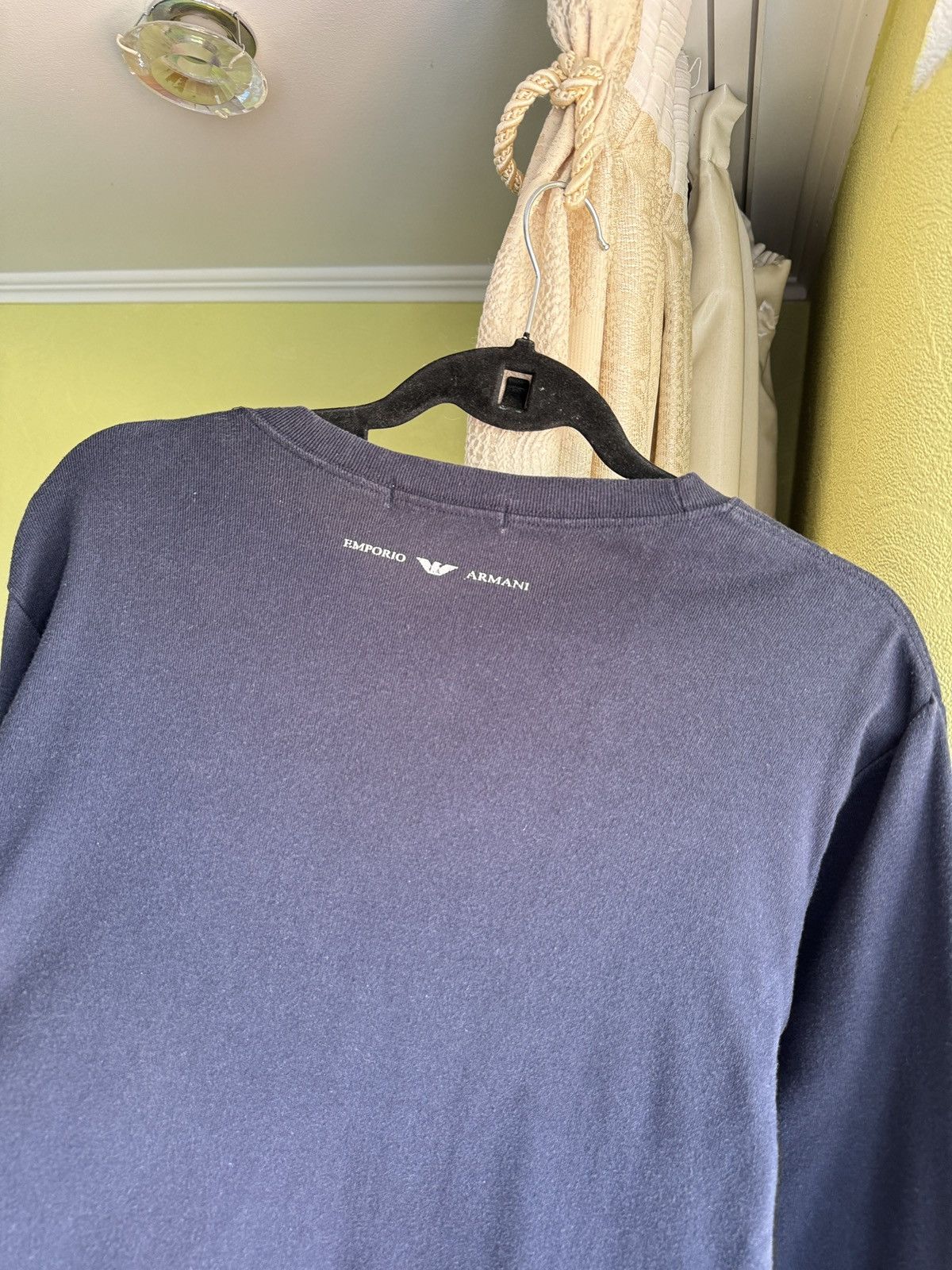 Emporio Armani Vintage Y2K Emporio Armani Monogram Big Logo Longsleeve Tee Size US L / EU 52-54 / 3 - 6 Thumbnail