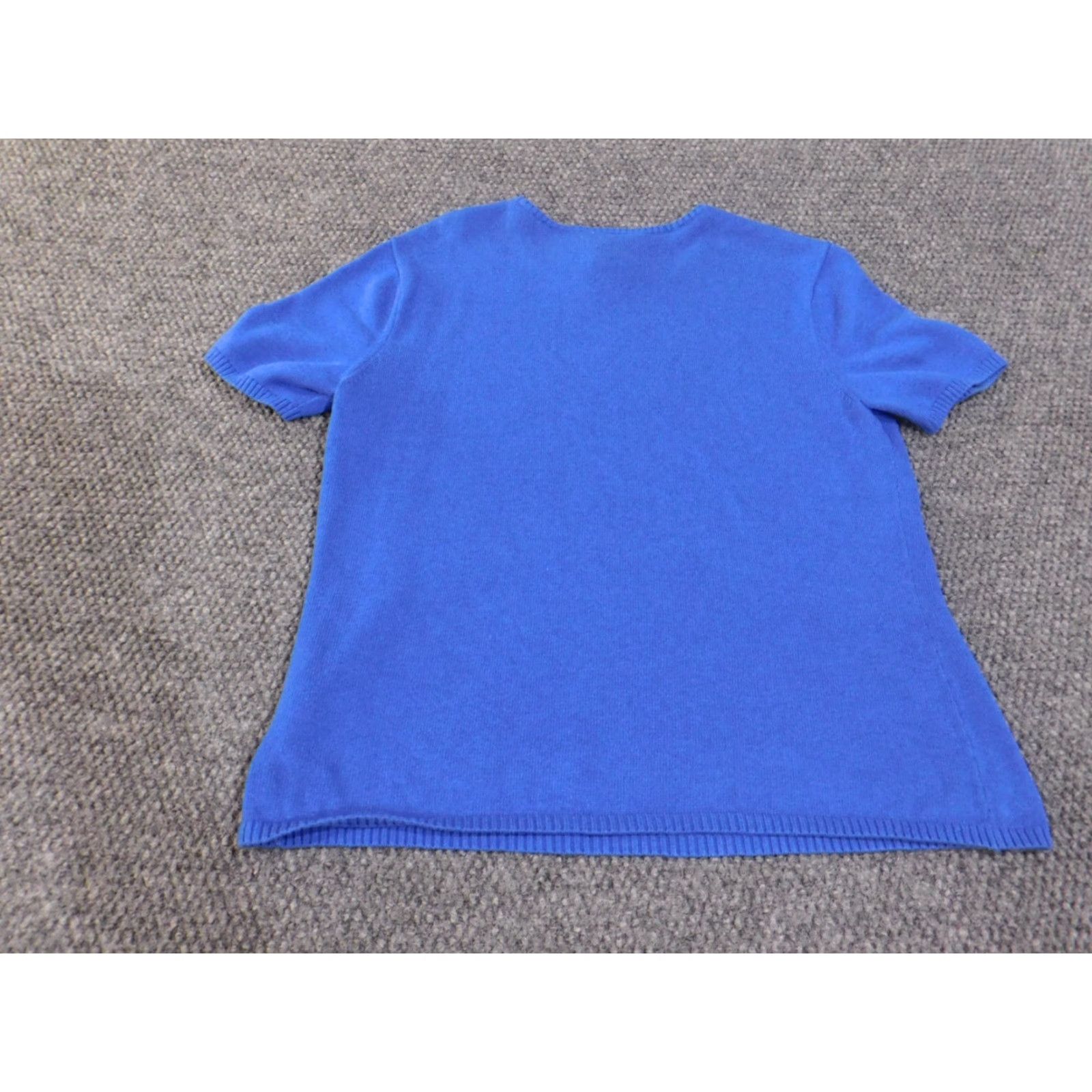 Talbots Talbots Sweater Medium blue womens pullover knit cotton rayon stretch casual Size M / US 6-8 / IT 42-44 - 7 Thumbnail