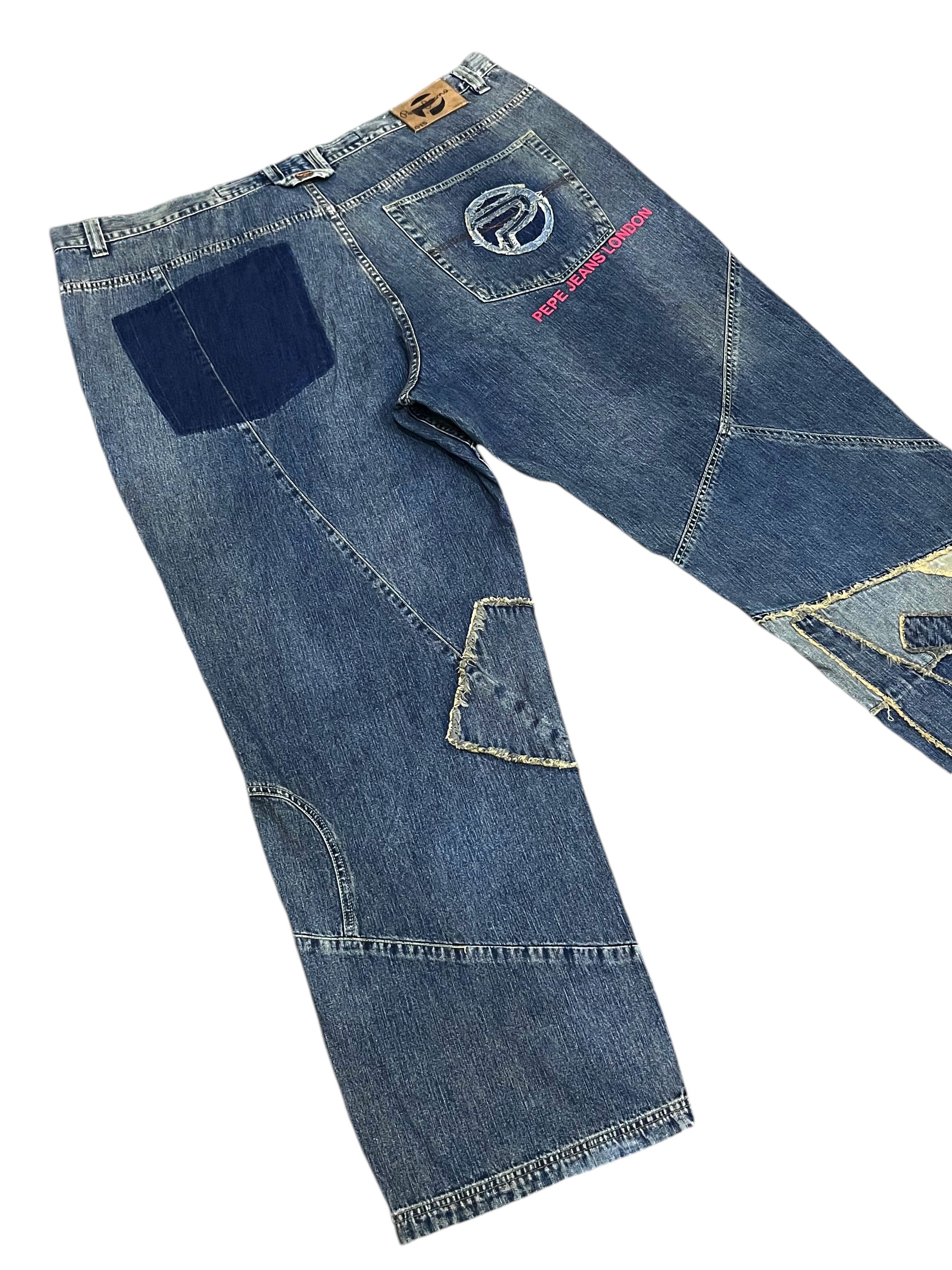 Pepe Jeans SIZE 48” BIG SIZE ULTRA RARE💥Vtg PEPE JEANS Patchwork Denim Size US 44 / EU 60 - 8 Thumbnail