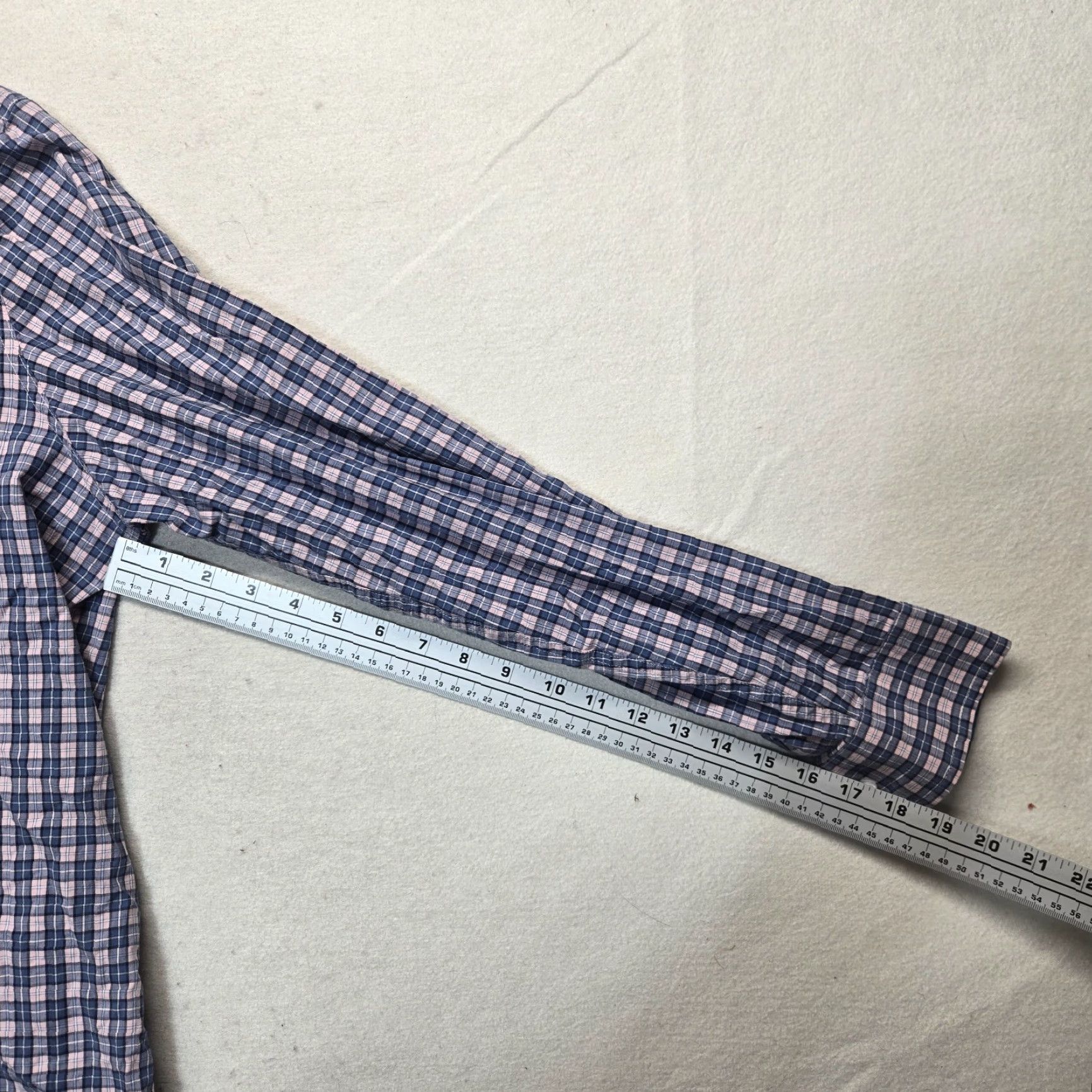 George VINTAGE not applicable; brand/point: George Shirt Adult Men XL Blue Button-Up Check Pattern Size US XL / EU 56 / 4 - 5 Thumbnail