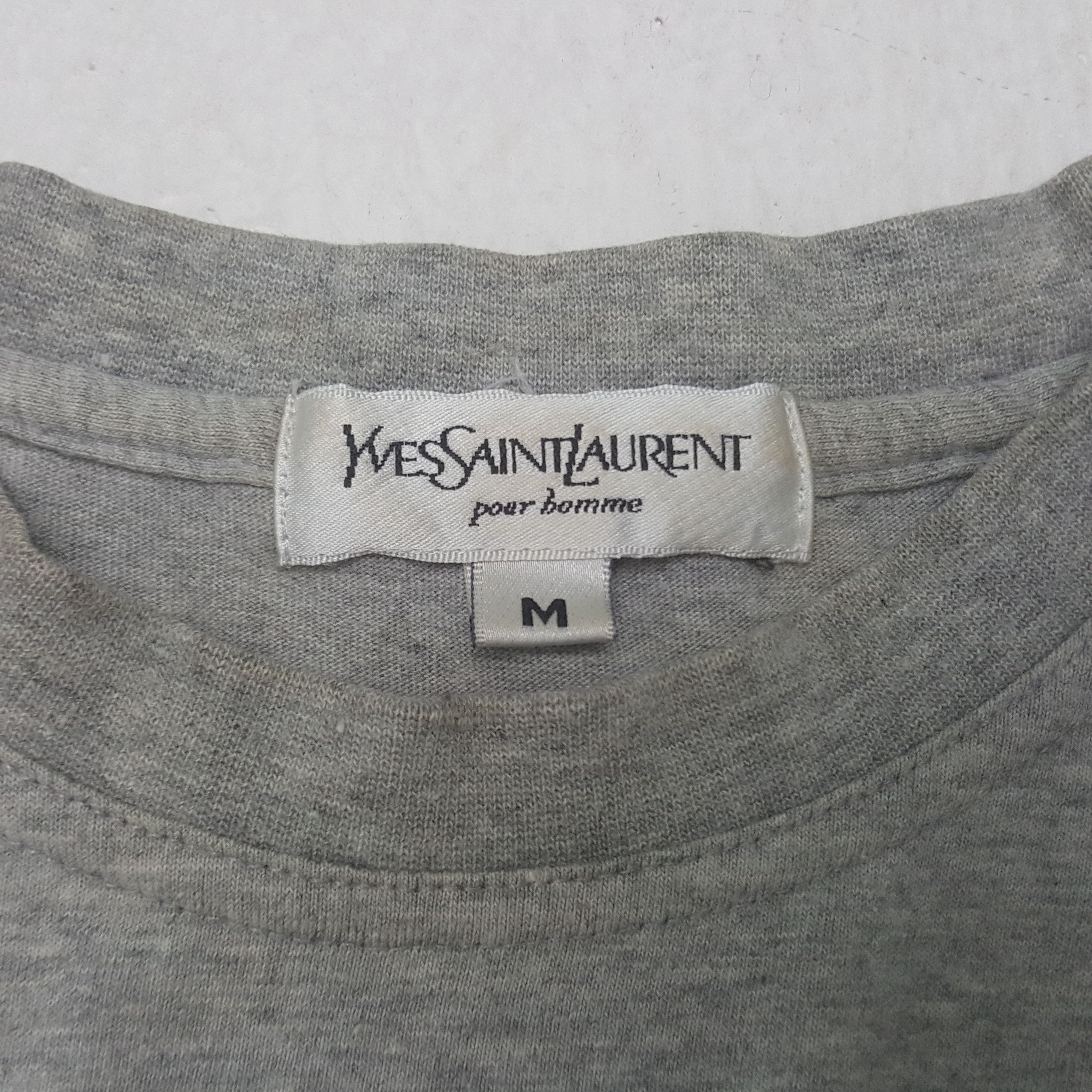 Yves Saint Laurent Vintage Yves Saint Laurent Logo T-shirt Size US L / EU 52-54 / 3 - 4 Thumbnail