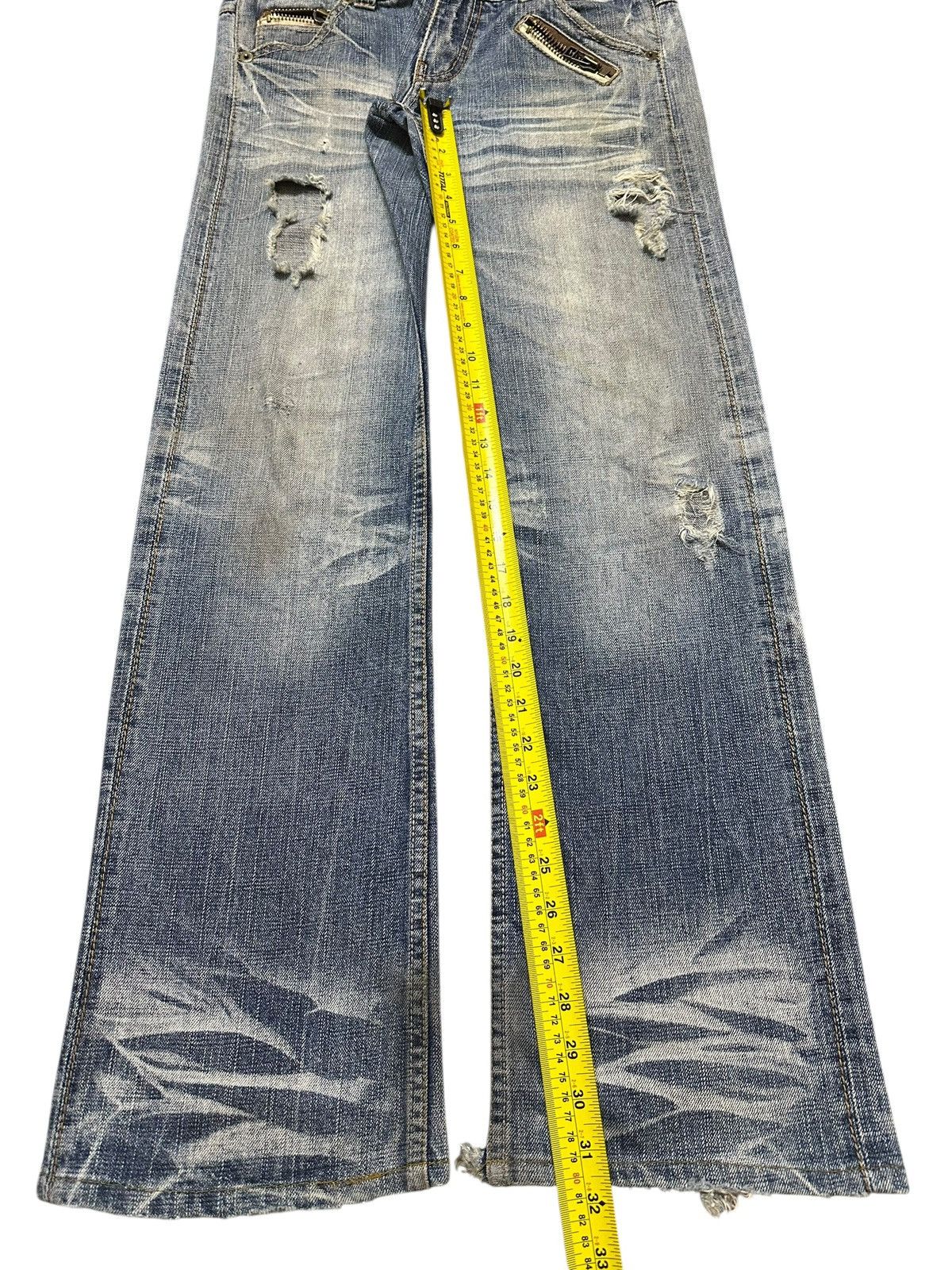 If Six Was Nine Vintage Japanese Selvedge Faded Wash Distress Baggy Jeans Size US 31 - 15 Thumbnail