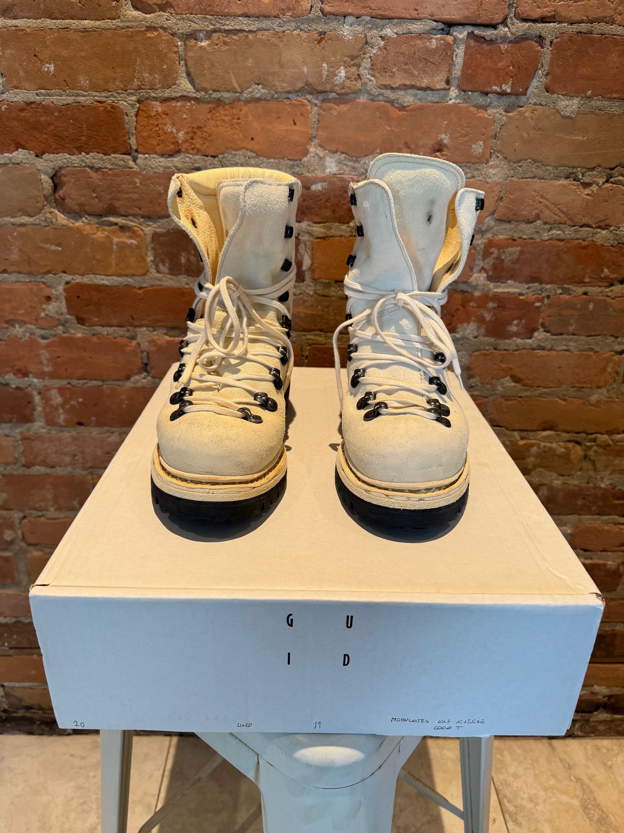 Guidi Guidi 20 "Mountain" Boots in Off-White Suede Size US 8 / EU 41 - 3 Thumbnail