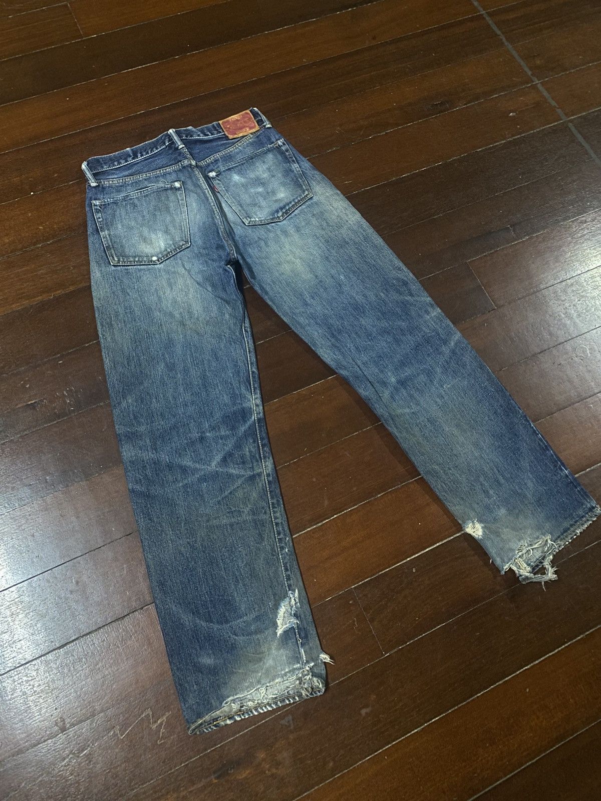 Warehouse & Co. Vintage Pherrow’s Stormy Blue Flared distressed mud wash Size US 32 / EU 48 - 12 Thumbnail