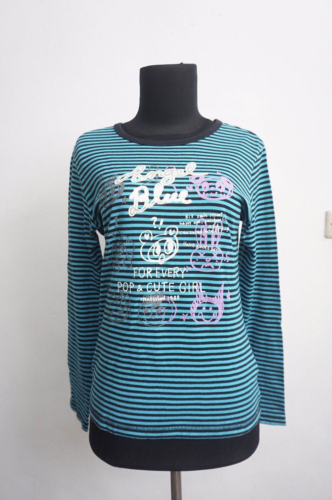 Angel Blue Y2K Stripe longsleeve Size L / US 10 / IT 46 - 2 Thumbnail