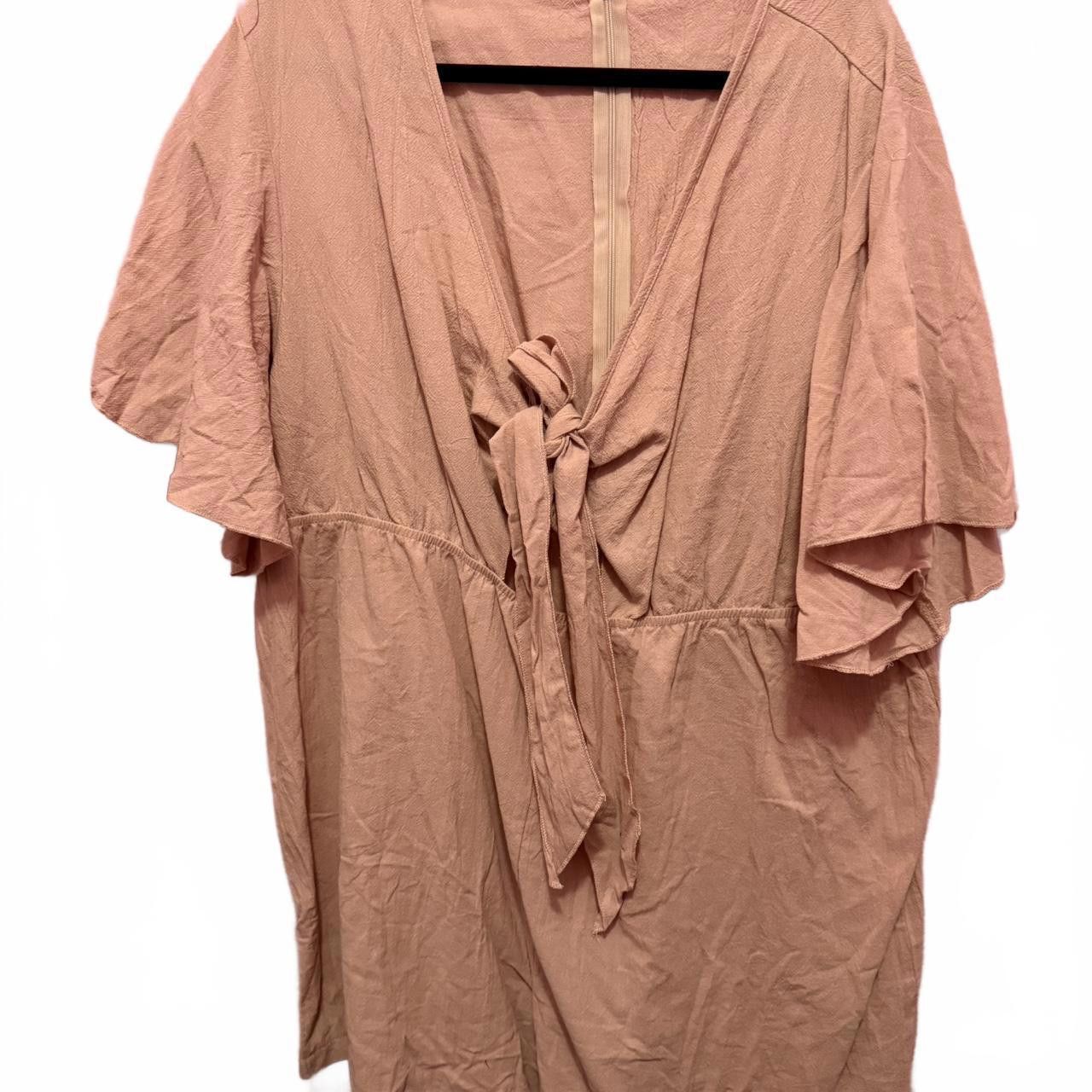 Designer Stylish Blush Tie-Front Romper Size 42" / US 20 - 2 Thumbnail