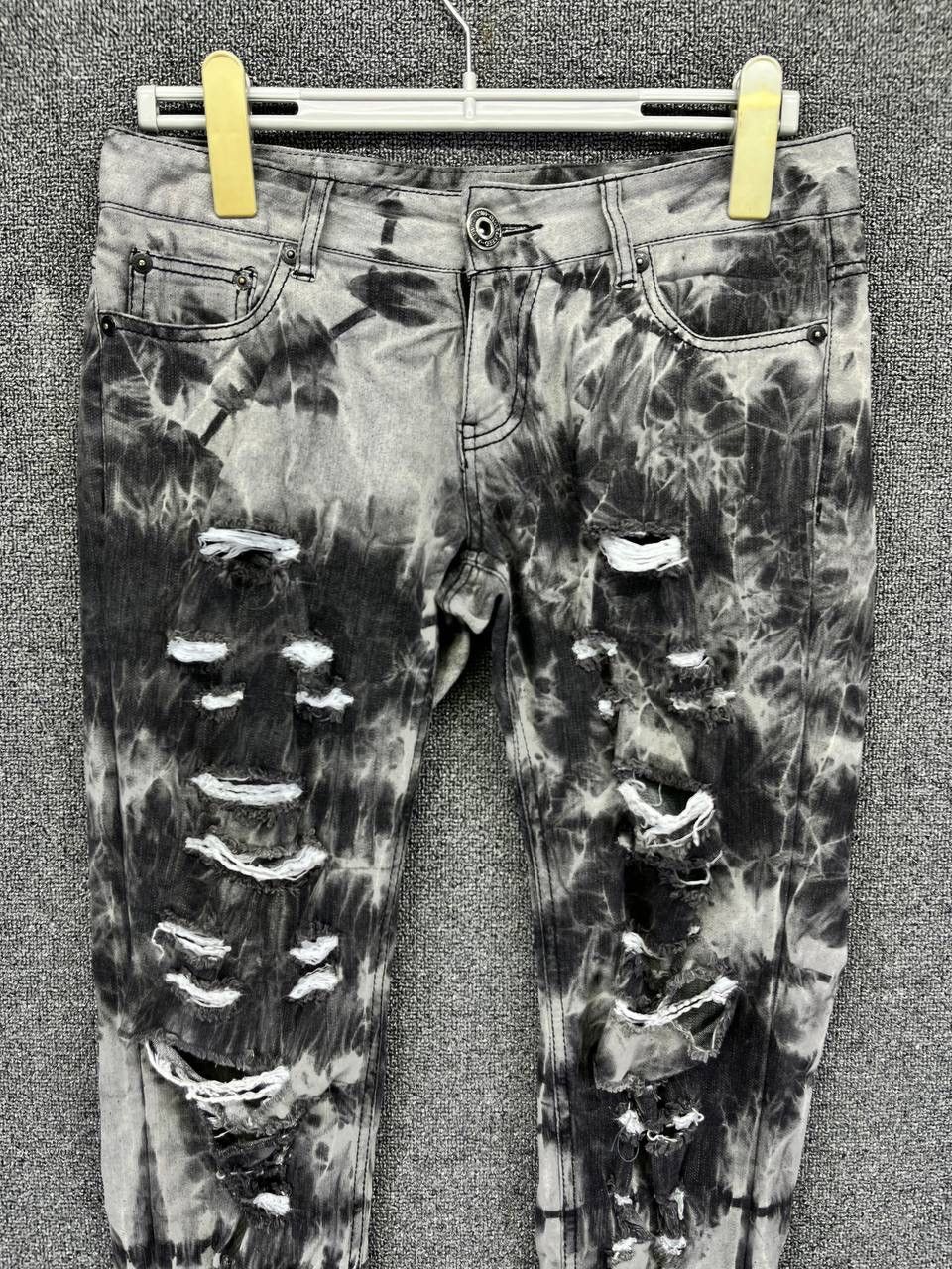 Japanese Brand Vintage Work Japanese Rare Tie Dye Punk Pants Size 31" - 2 Thumbnail