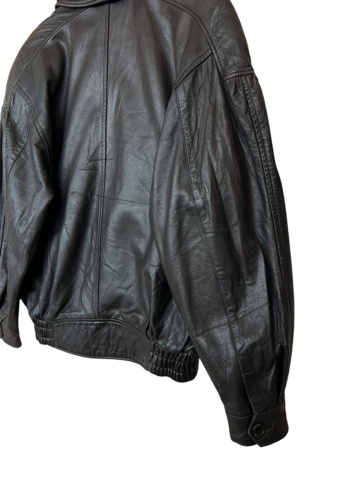 Vintage Vintage Black Shearling Fur Leather Coat Jacket Size US XL / EU 56 / 4 - 12 Thumbnail