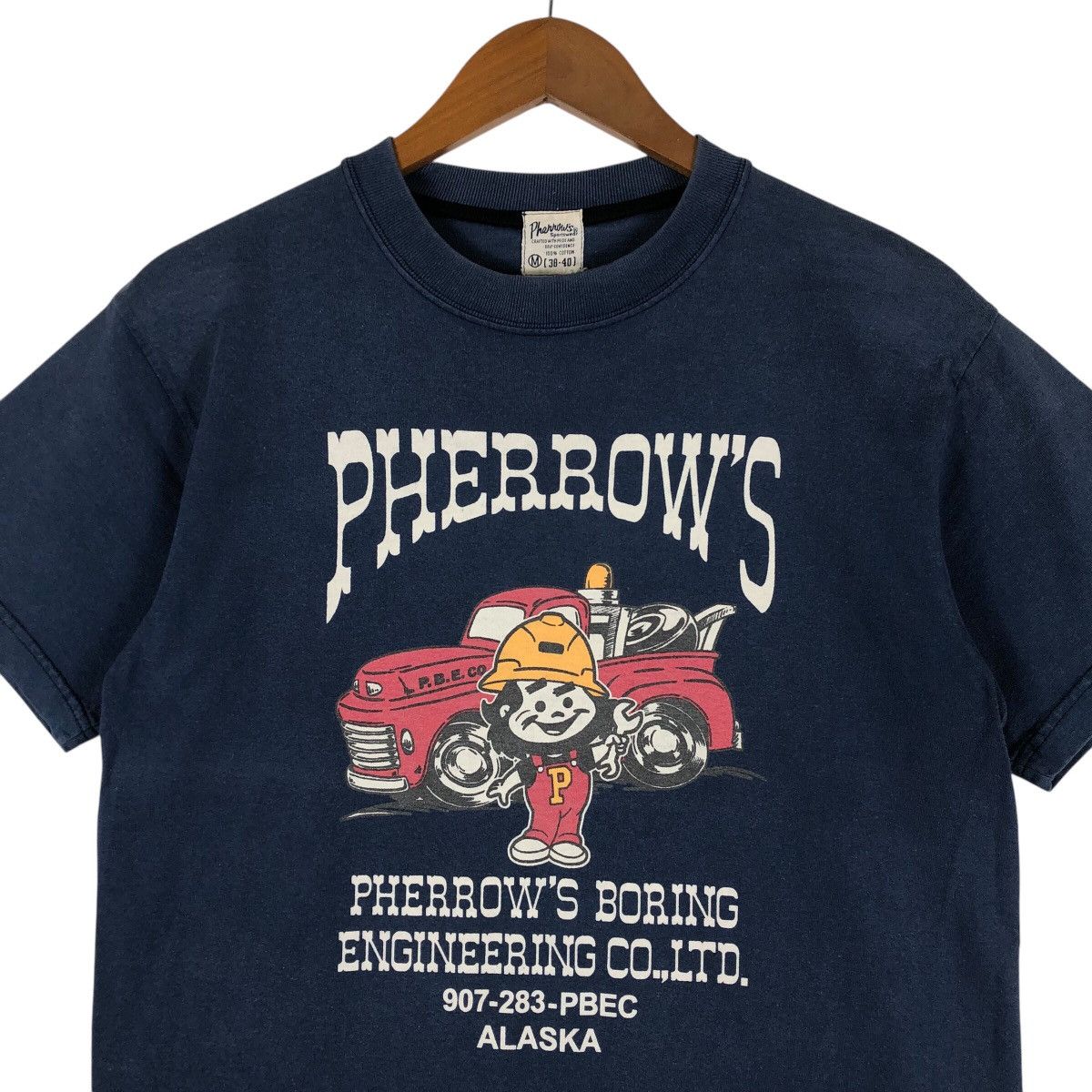 Vintage PHERROWS Boring Engineering Rare Printed T-Shirt Size US M / EU 48-50 / 2 - 3 Thumbnail