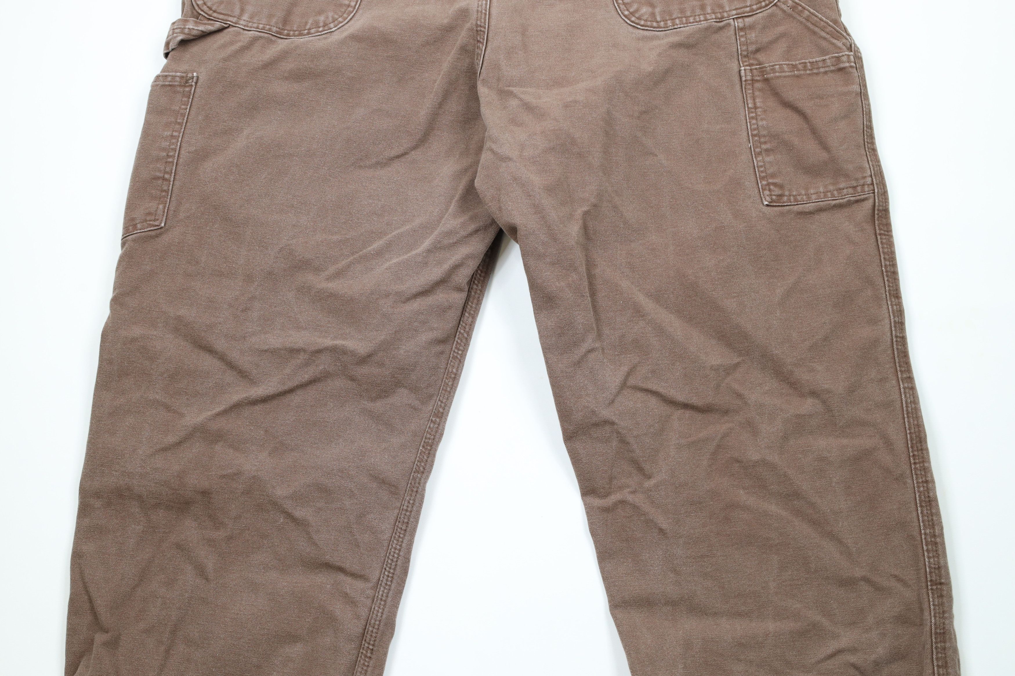Carhartt × Vintage Vintage 90s Carhartt Wide Leg Canvas Dungaree Pants Brown Size US 40 / EU 56 - 11 Thumbnail