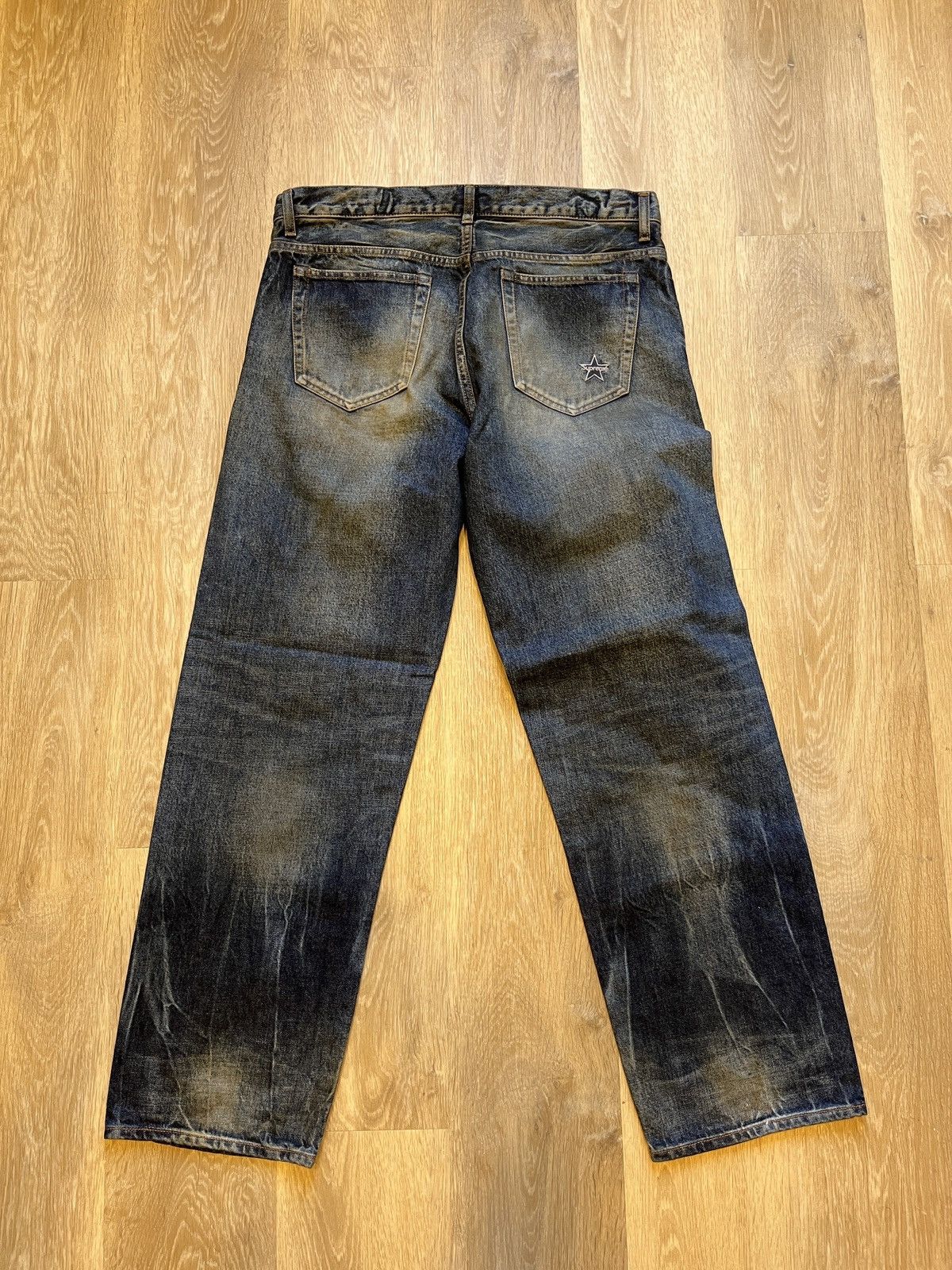 Supreme Supreme distressed loose fit selvedge jean | Grailed