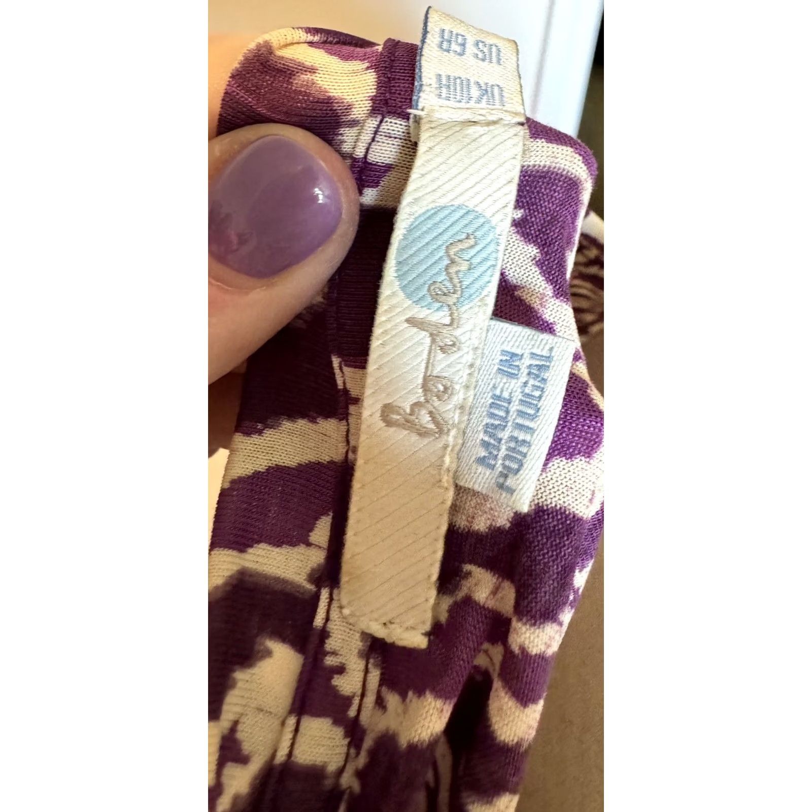 Boden Boden Dress Women's Midi Purple And White Pattern 6 Regular Fit & Flare Size M / US 6-8 / IT 42-44 - 4 Thumbnail