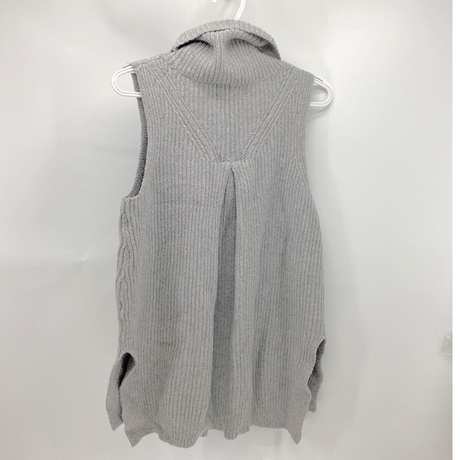Other Angel of the North grey wool sleeveless cowl neck hi lo Size M / US 6-8 / IT 42-44 - 6 Thumbnail