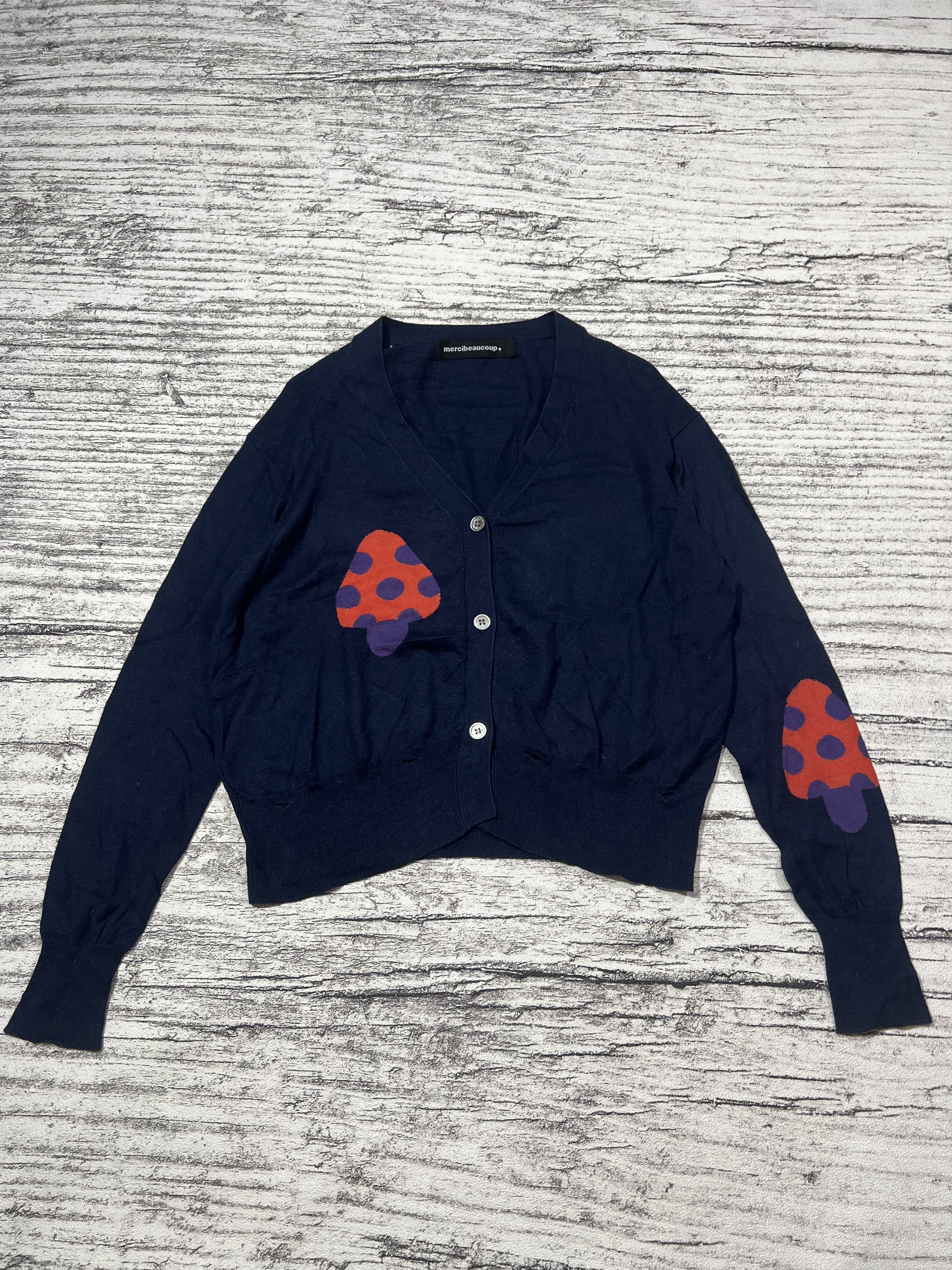 Number (N)ine Noir scar stitch cardigan | Grailed