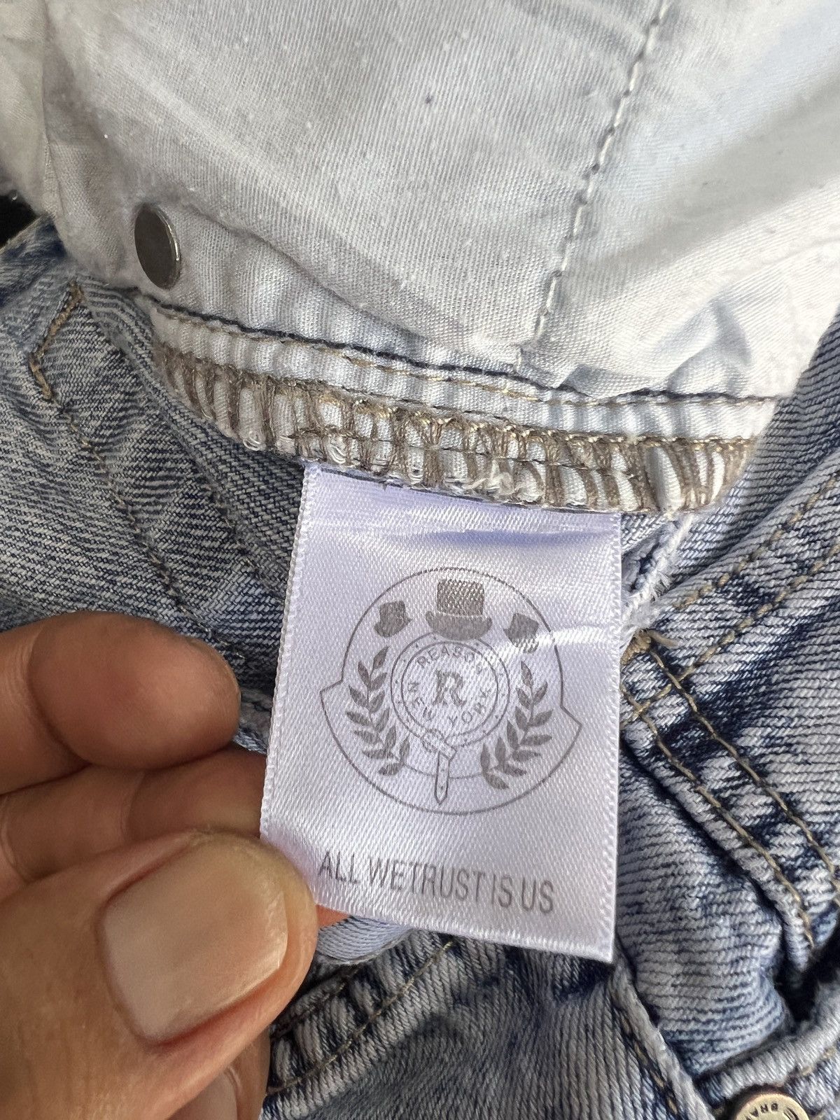 Reason 🔥Reason Patches Cropped Distressed Denim Size US 32 / EU 48 - 14 Thumbnail