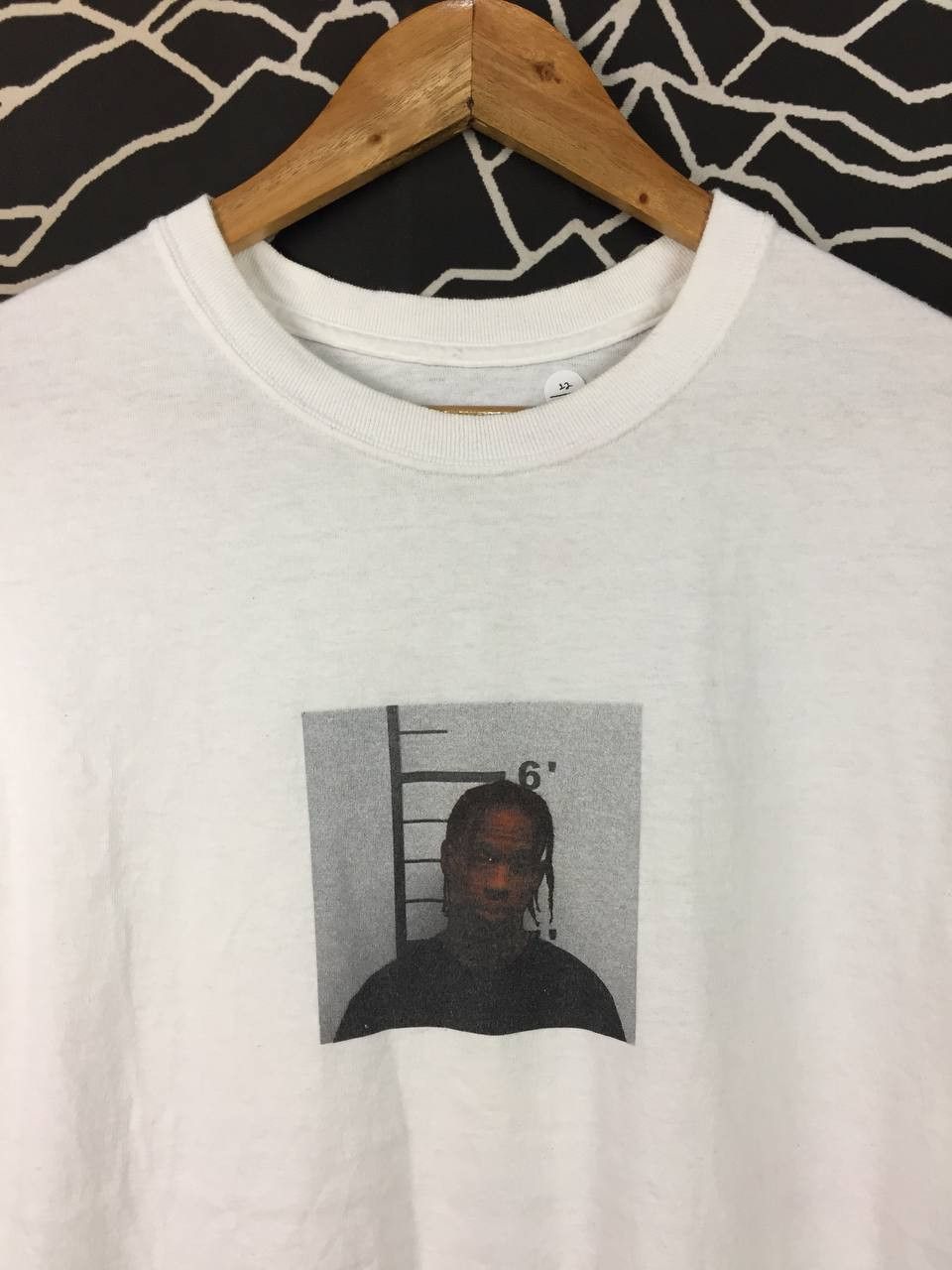Rap Tees Travis Scott Cactus Jack Free The Rage Mugshot Tee Size US L / EU 52-54 / 3 - 3 Thumbnail
