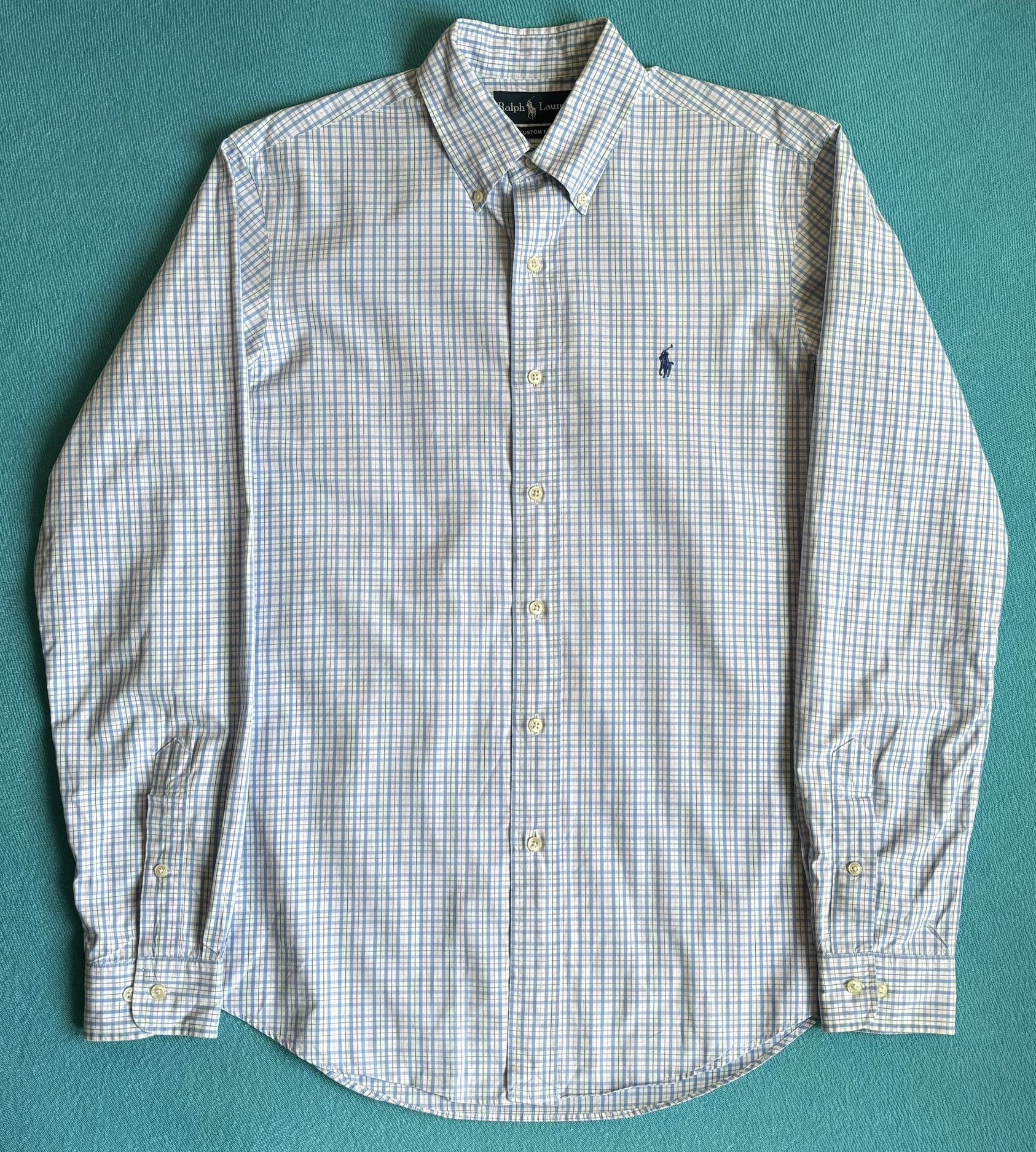 Ralph Lauren × Vintage Ralph Lauren vintage 80s blue shirt, blue pony size. 15/34 Size US L / EU 52-54 / 3 - 5 Thumbnail