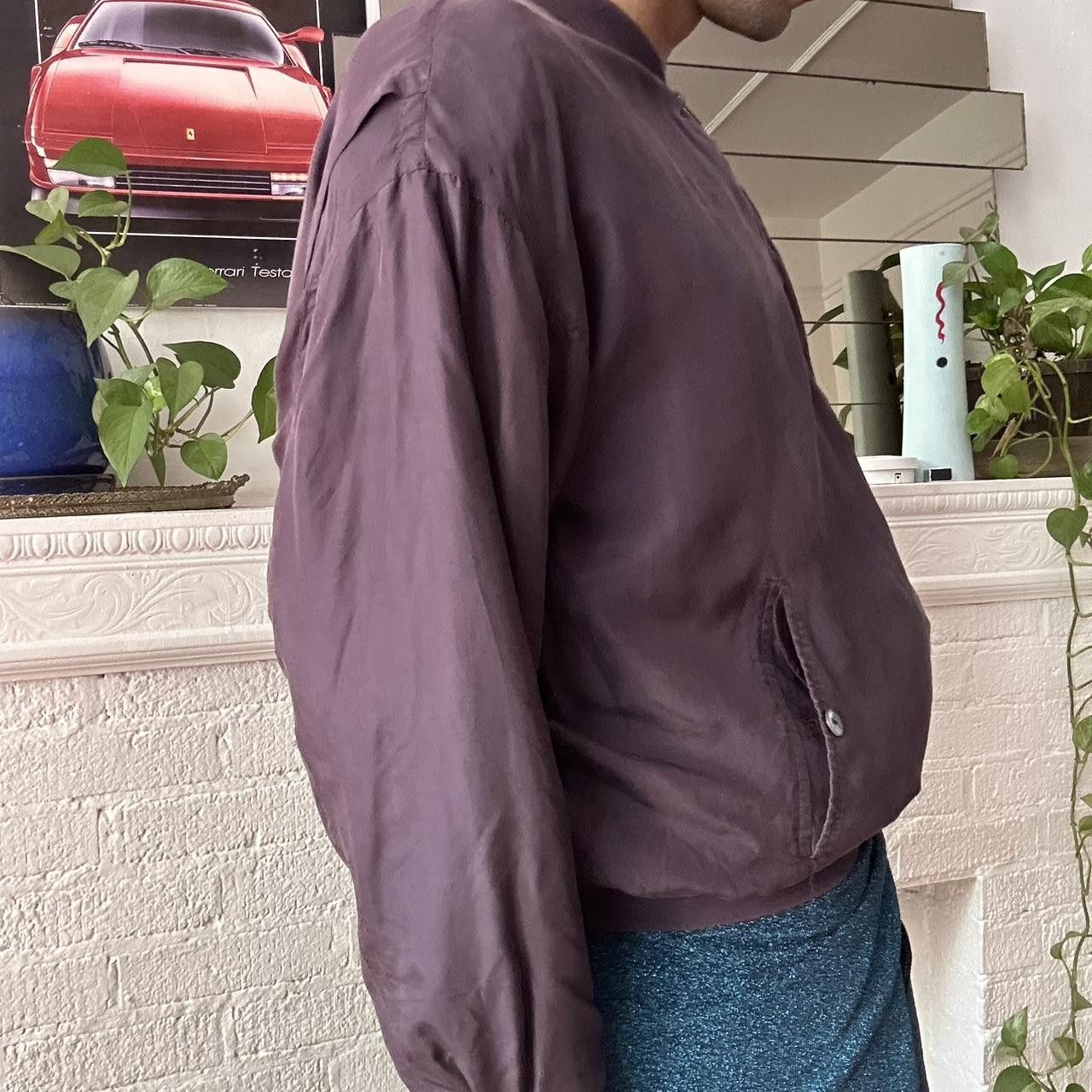 Other Vintage Purple Silk Oversized Bomber Jacket - XL Size US XL / EU 56 / 4 - 8 Thumbnail
