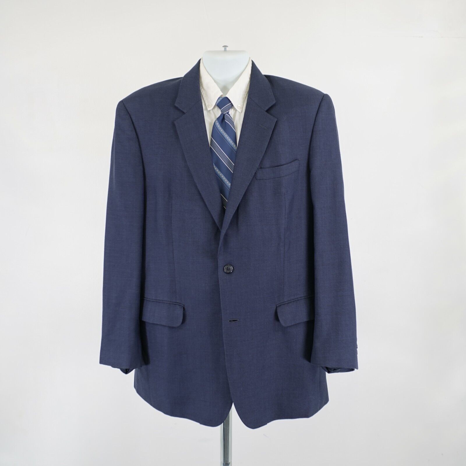 Jos. A. Bank Jos A Bank Wool Blue / Black Sharkskin Blazer 42L / Slim 44 Size 42L - 5 Thumbnail