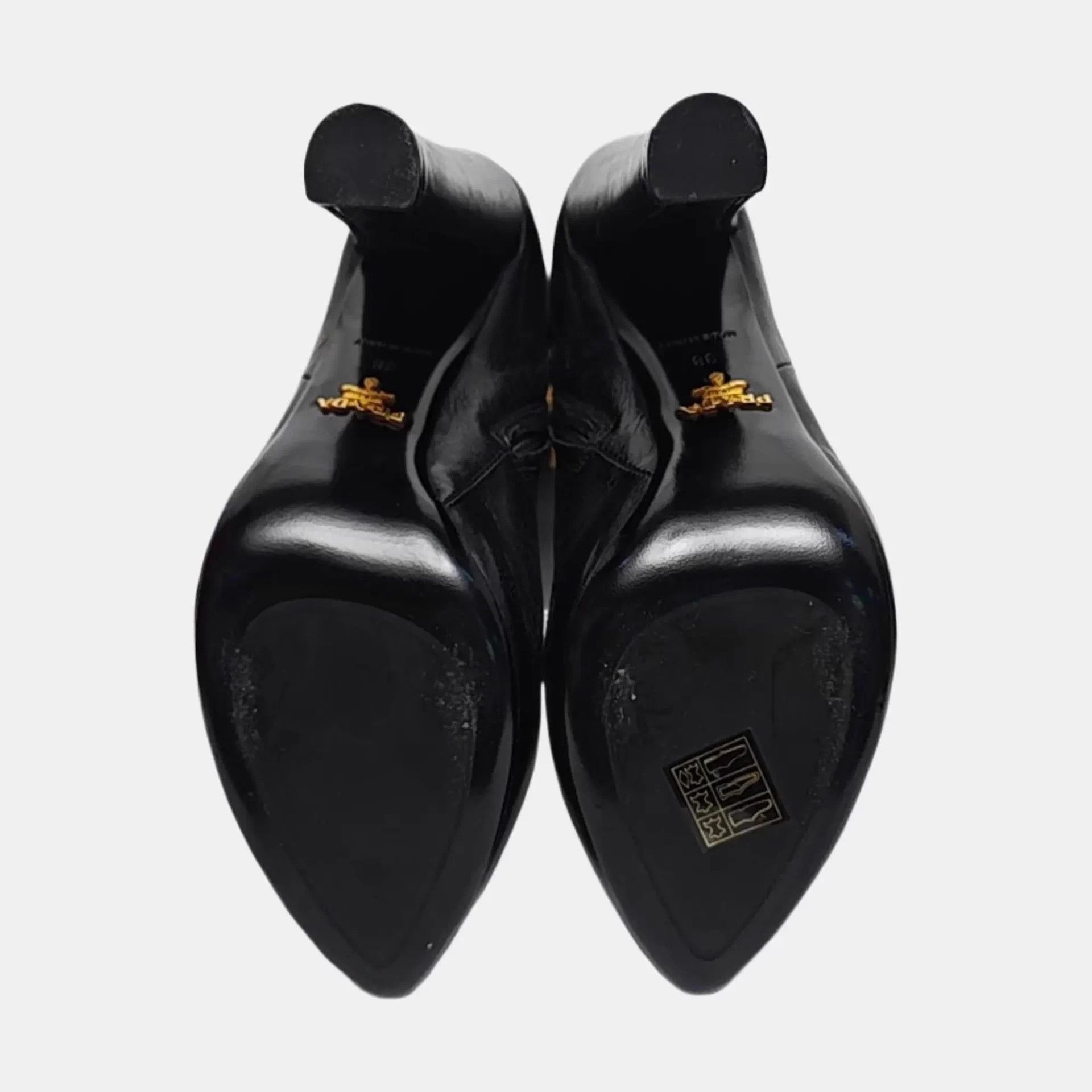 Prada Prada Black High Heel Boots 36 Size US 5 / IT 35 - 6 Thumbnail