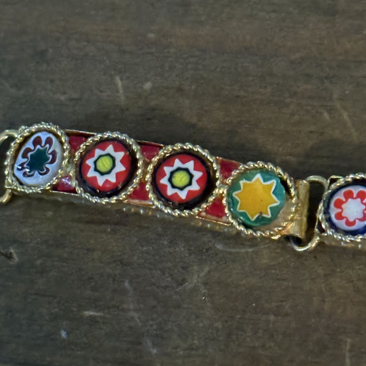 Vintage Vintage Italian Venetian Murano art glass link bracelet Size ONE SIZE - 5 Thumbnail