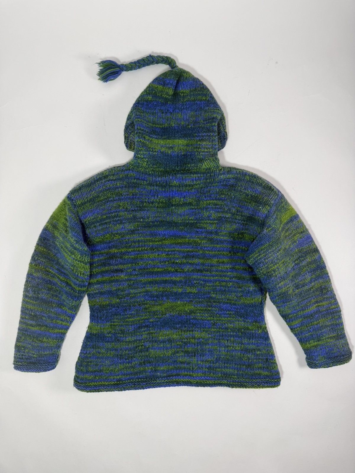 Vintage Nepalese Wool Knit Tassle Zip-Up Hoodie Size US M / EU 48-50 / 2 - 6 Thumbnail