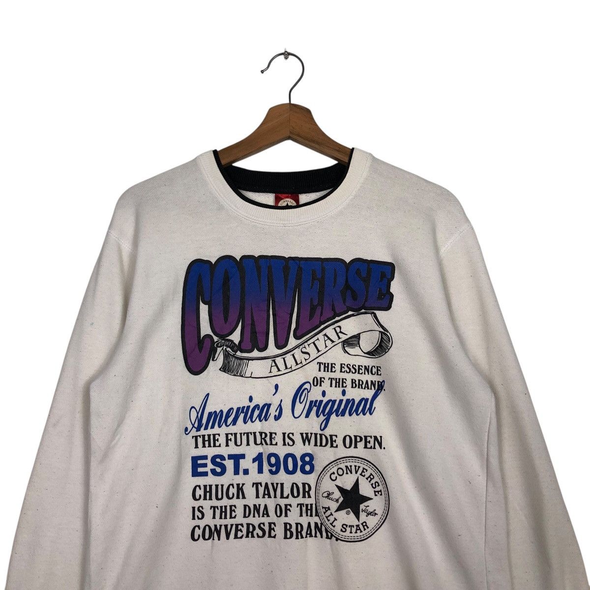 Japanese Brand × Vintage 📌Vintage Sweatshirt Converse All Star Big Logo Size US M / EU 48-50 / 2 - 4 Thumbnail