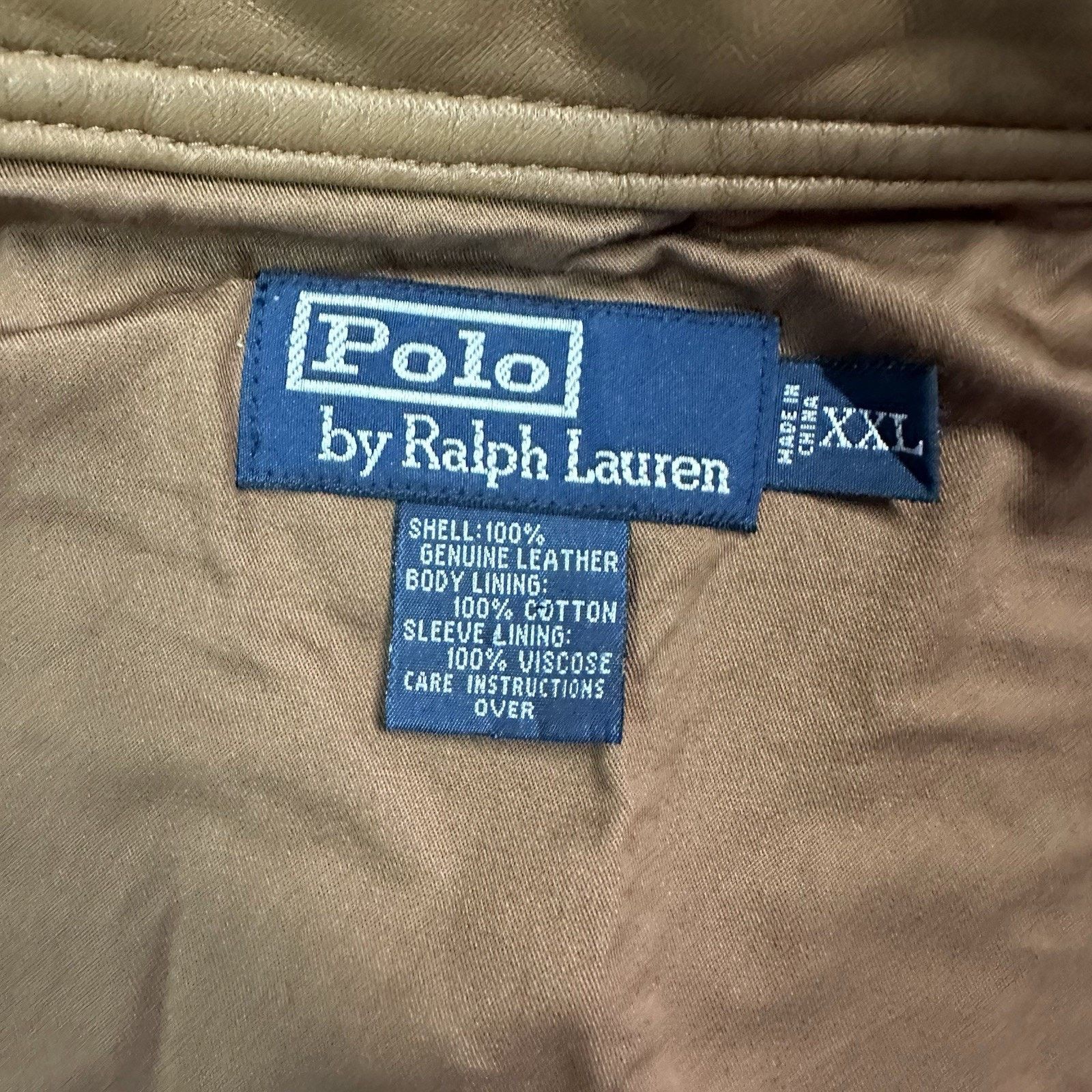 Leather × Polo Ralph Lauren × Vintage Vintage Polo Ralph Lauren Southbury Biker Leather Jacket Size US XXL / EU 58 / 5 - 5 Thumbnail