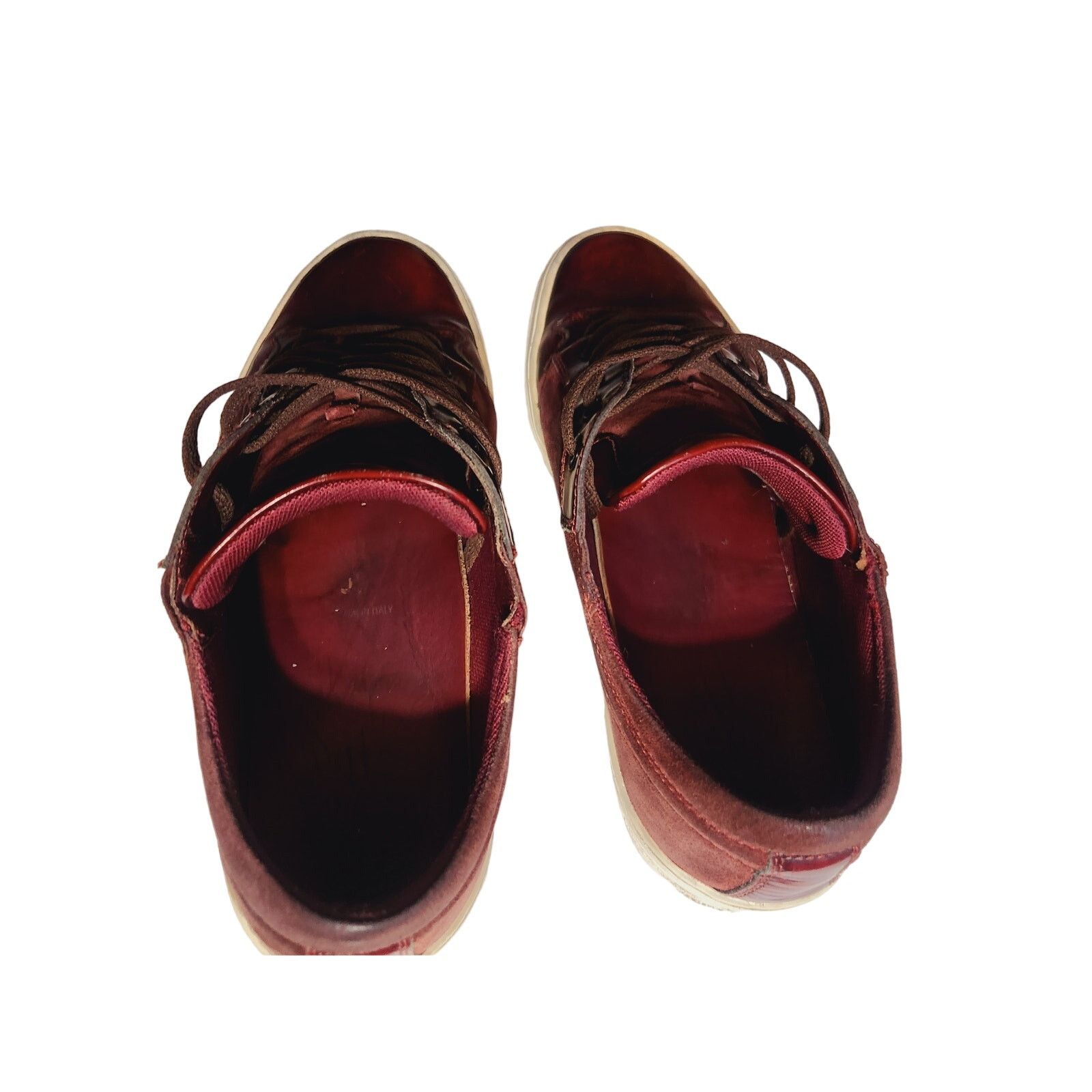 Salvatore Ferragamo Salvatore Ferragamo Sneakers Deep Burgundy Red Leather 12 US Size US 12 / EU 45 - 4 Thumbnail