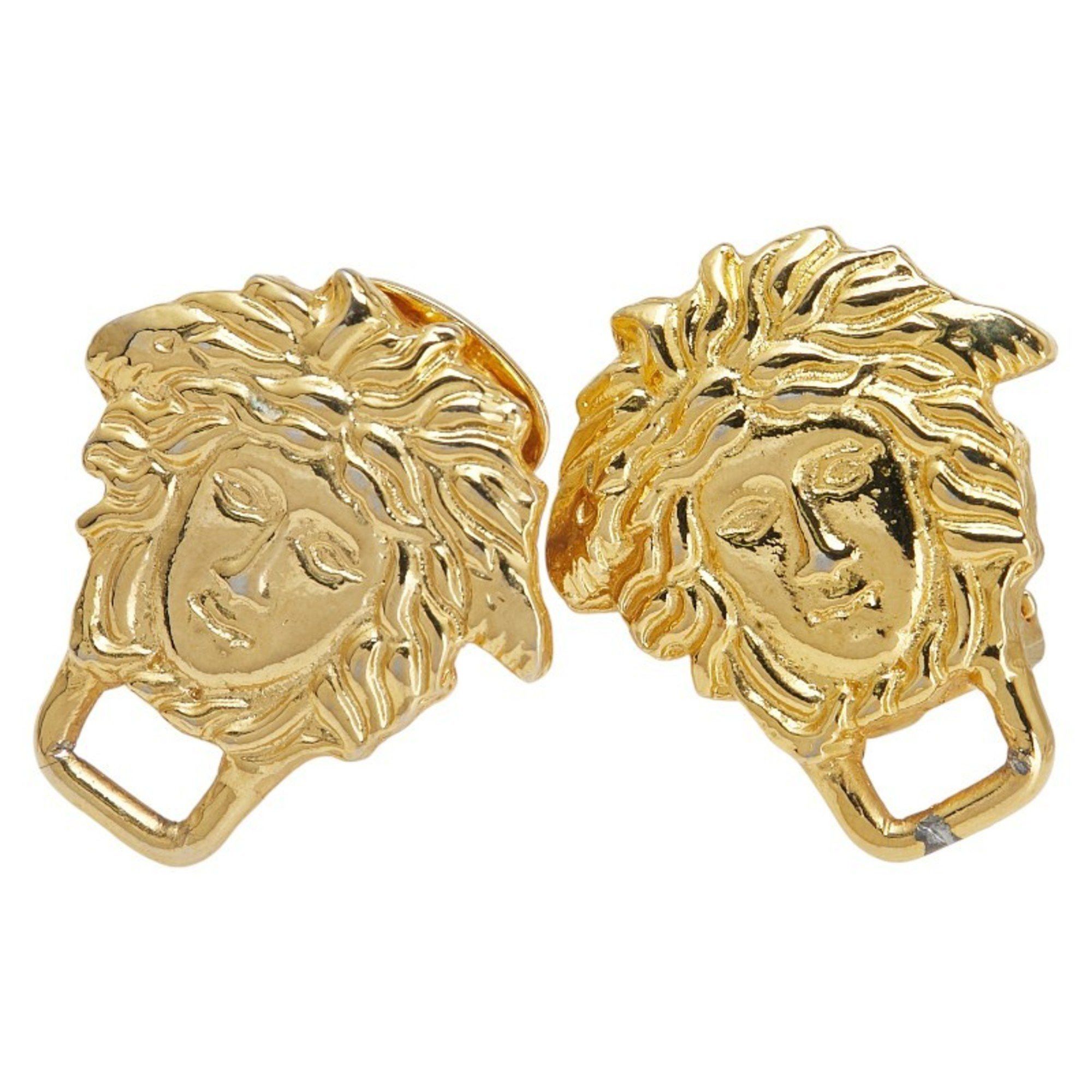 Versace Medusa Earrings Gold Plated Women's VERSACE