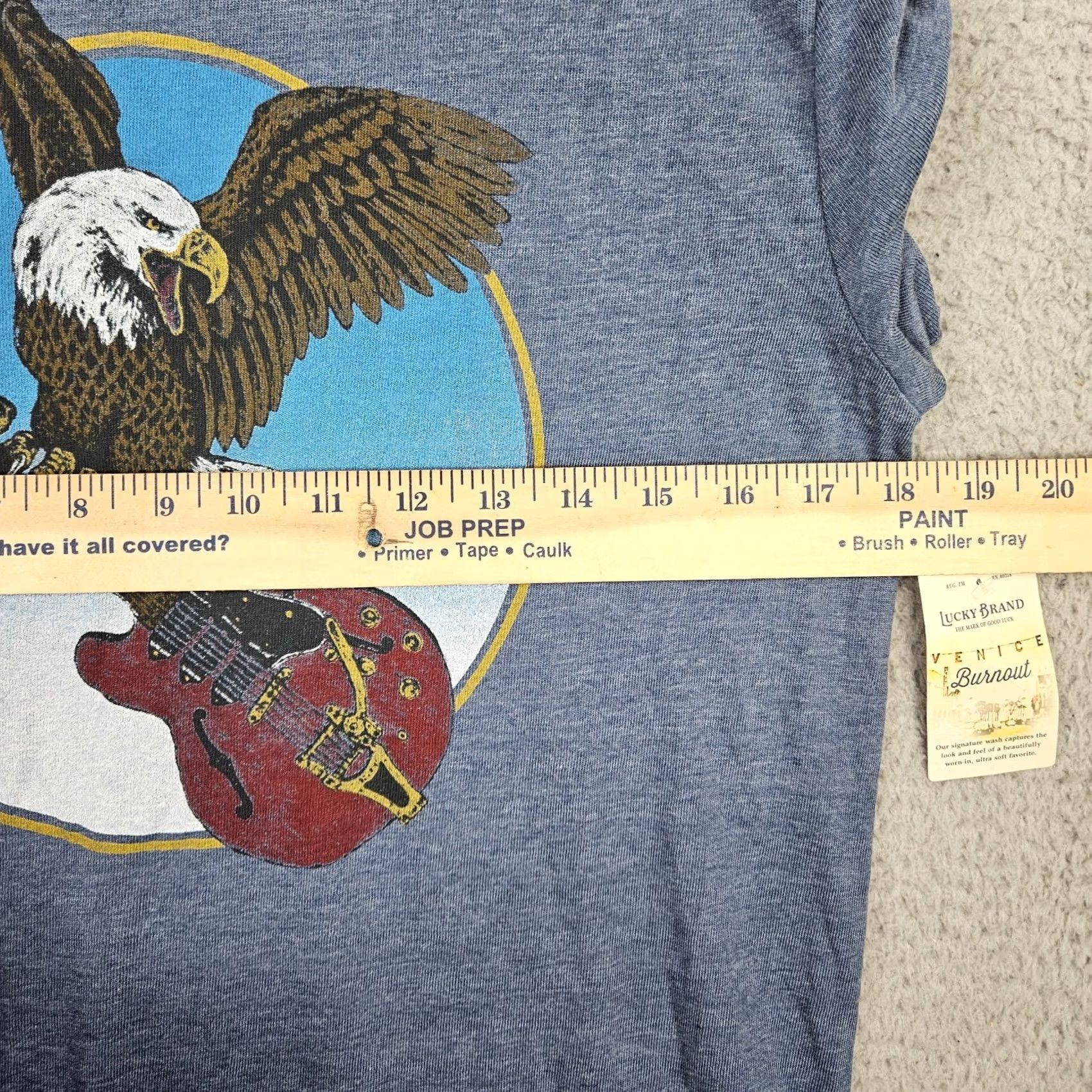 Lucky Brand Lucky Brand Burnout Men's Blue Graphic Short Sleeve T-shirt Size S NEW Size US S / EU 44-46 / 1 - 4 Thumbnail