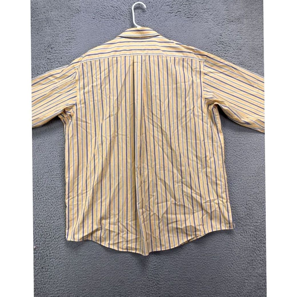 Vintage L.L. Bean Button Up Shirt Mens XL Yellow Striped Wrinkle Stain Resistant Pocket Shirt Size US XL / EU 56 / 4 - 2 Thumbnail