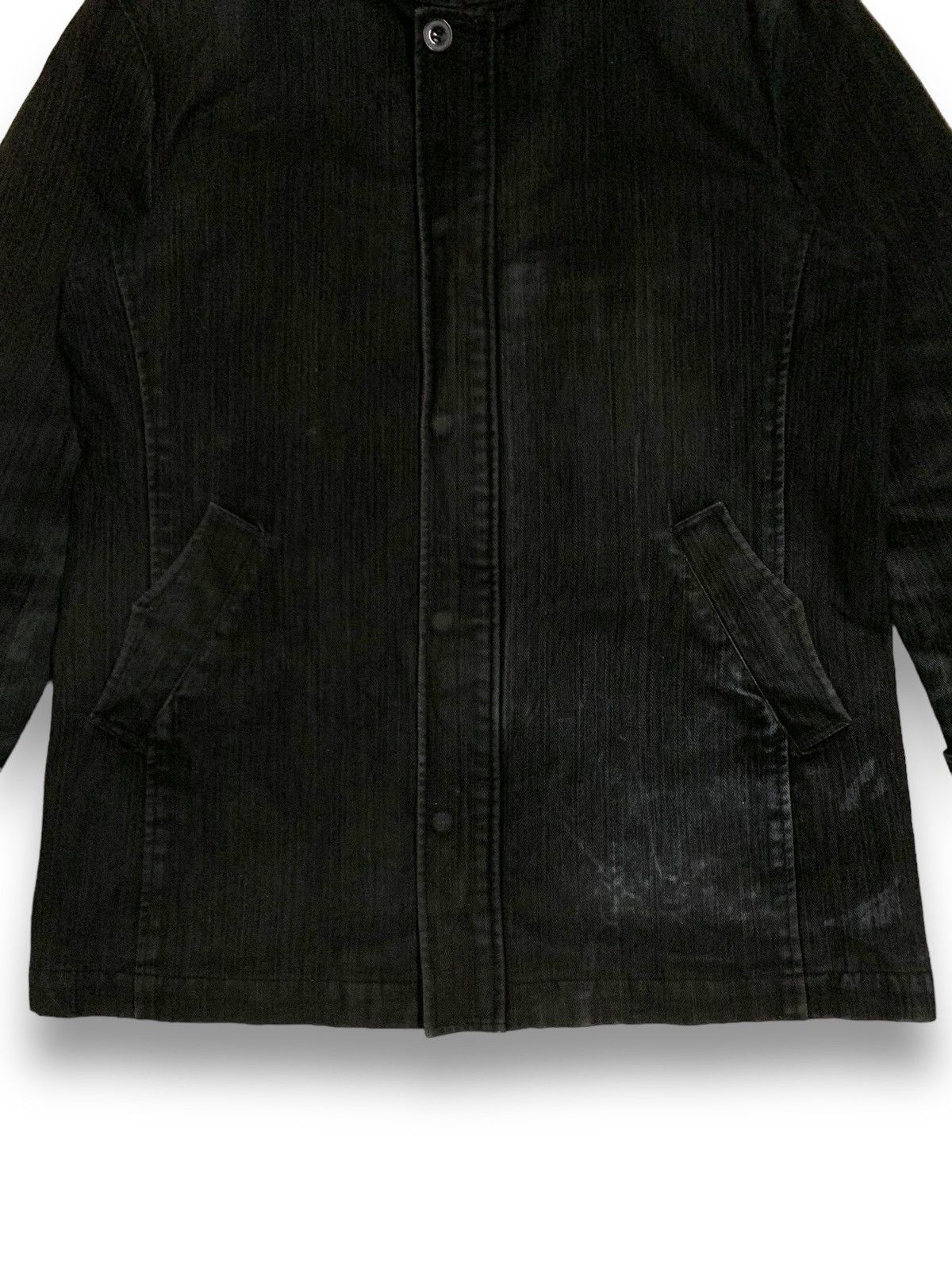 Kansai Yamamoto Kansai Yamamoto Buckle Collar Bondage Faded Denim Jacket Size US L / EU 52-54 / 3 - 10 Thumbnail