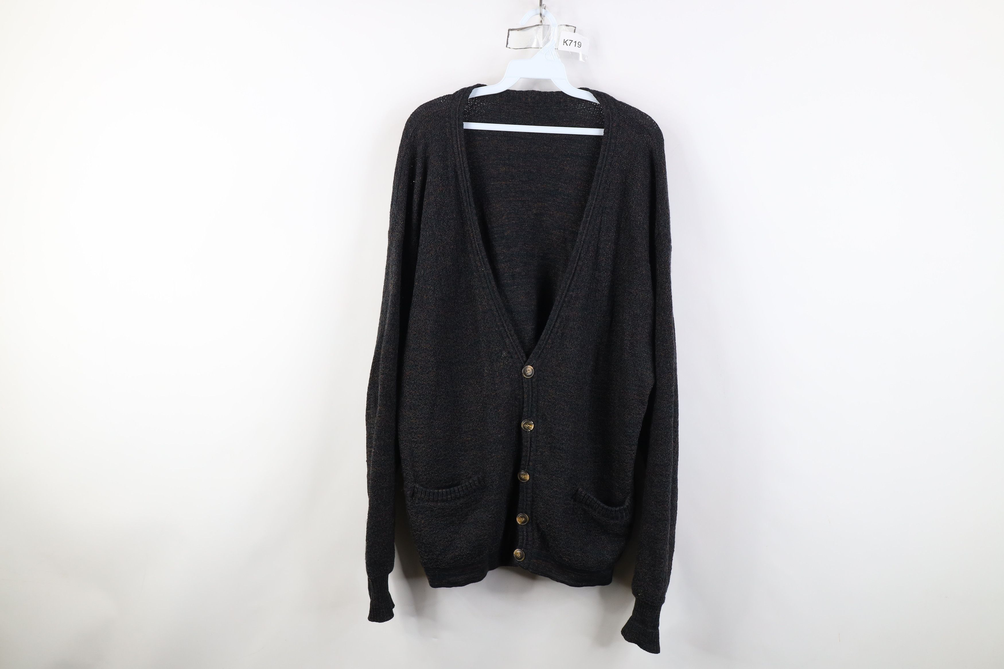 Vintage Vintage 90s Streetwear Knit Cardigan Sweater Wool Blend Size US XXL / EU 58 / 5 - 1 Thumbnail