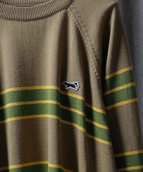 Number (N)ine NUMBER (N)INE LS CREW MULTI BORDER SWEATER Green Size M Size US M / EU 48-50 / 2 - 3 Thumbnail