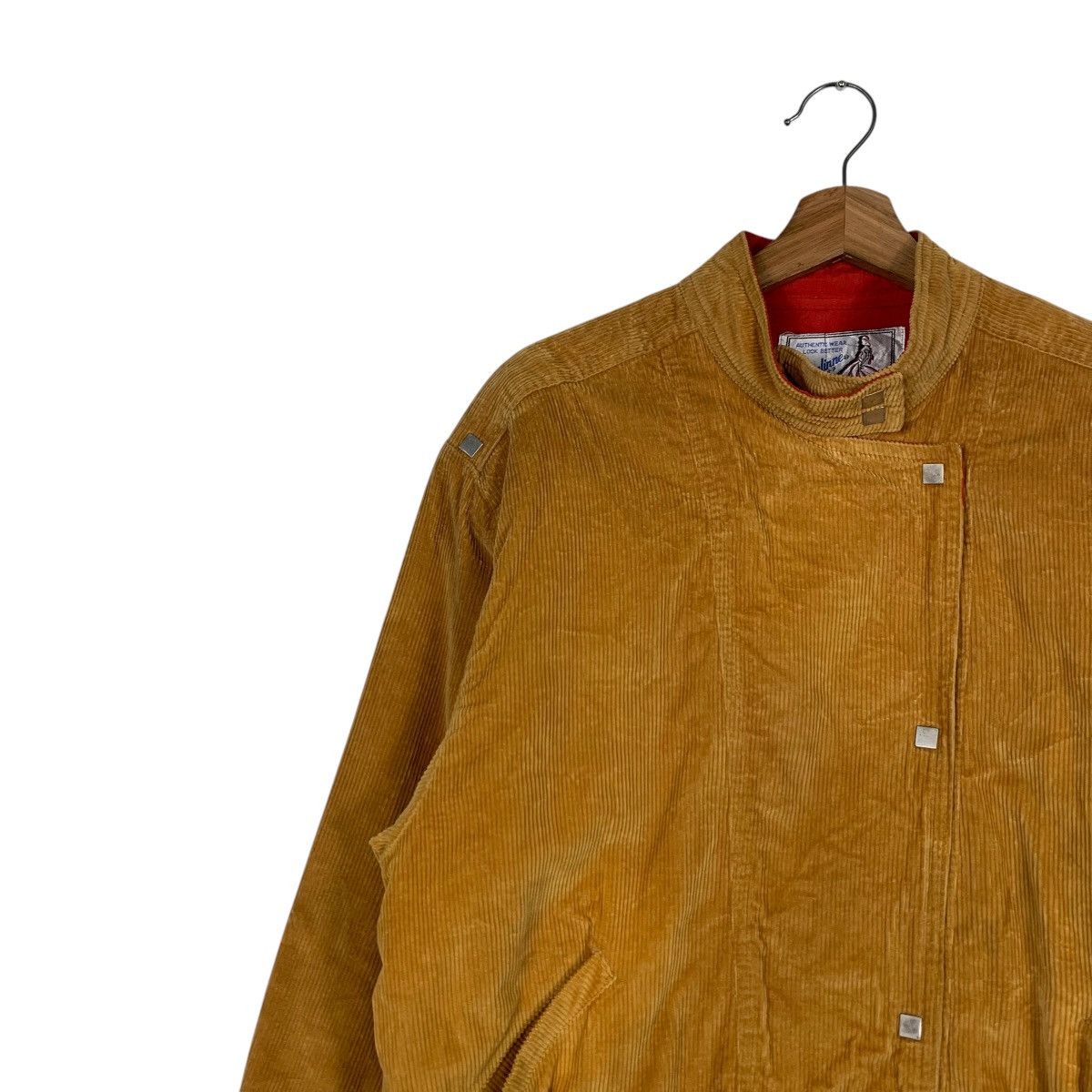 Japanese Brand MARULINNE Asymmetrical Yellow Corduroy Jacket #1832-C79 Size M / US 6-8 / IT 42-44 - 6 Thumbnail