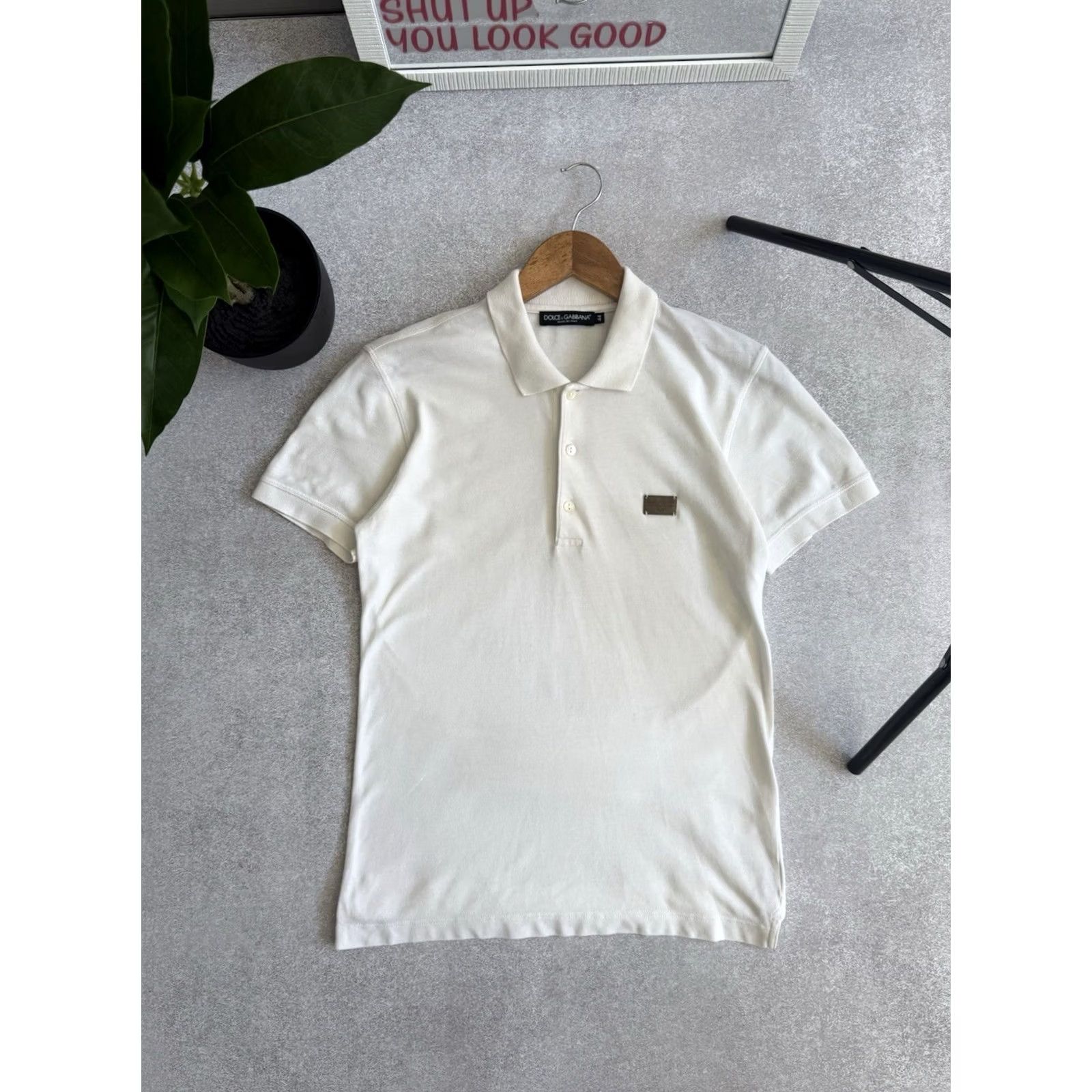 Dolce & Gabbana VINTAGE Dolce&Gabbana Polo Shirt Men S White Logo Classic 90s Theme Luxury Streetwear Size US S / EU 44-46 / 1 - 4 Thumbnail