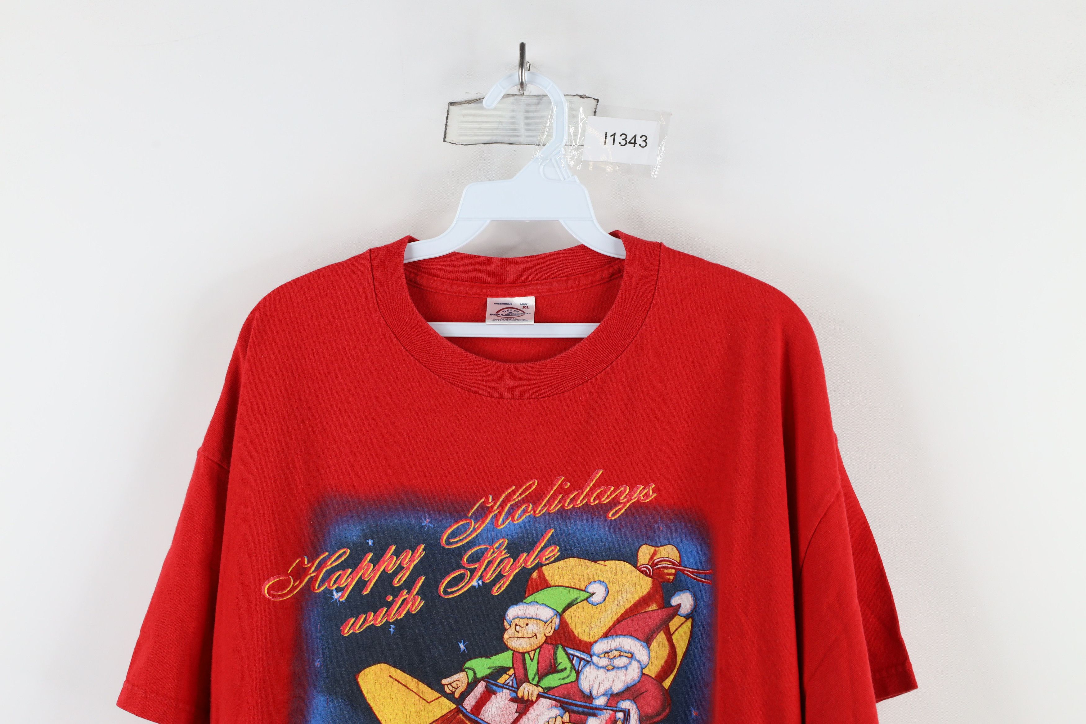 Vintage Vintage 90s Christmas Holidays Santa Sports Car T-Shirt Size US XL / EU 56 / 4 - 2 Thumbnail