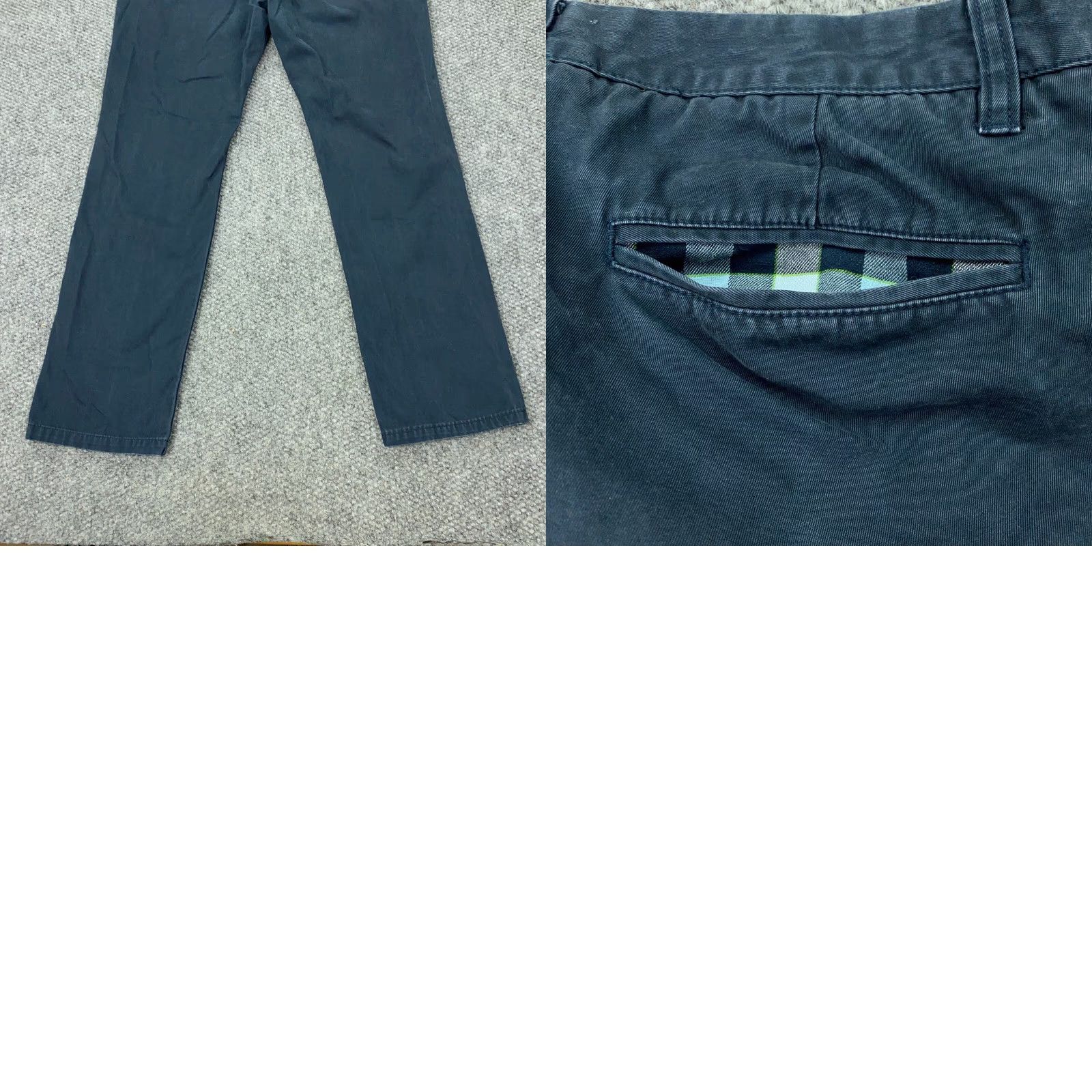 Bonobos Bonobos Washed Pants Mens 36x32 Blue Slim Straight Flat Front Size US 33 - 9 Thumbnail