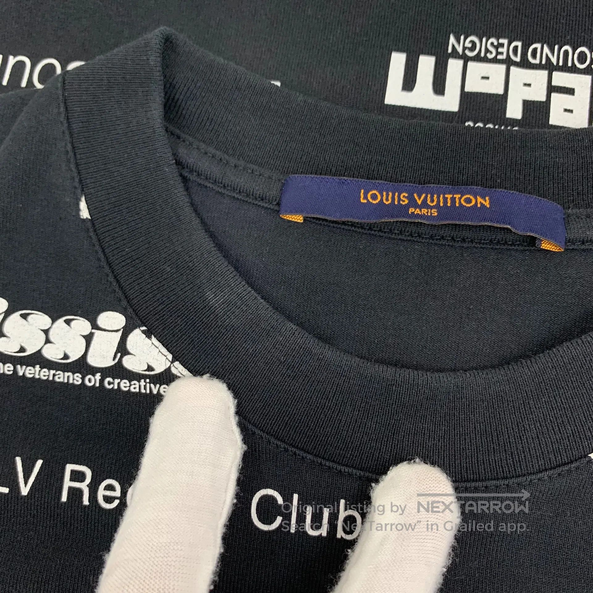 Louis Vuitton Louis Vuitton Black Letter Logo Printed Cotton Crew Neck S Size US XS / EU 42 / 0 - 8 Thumbnail