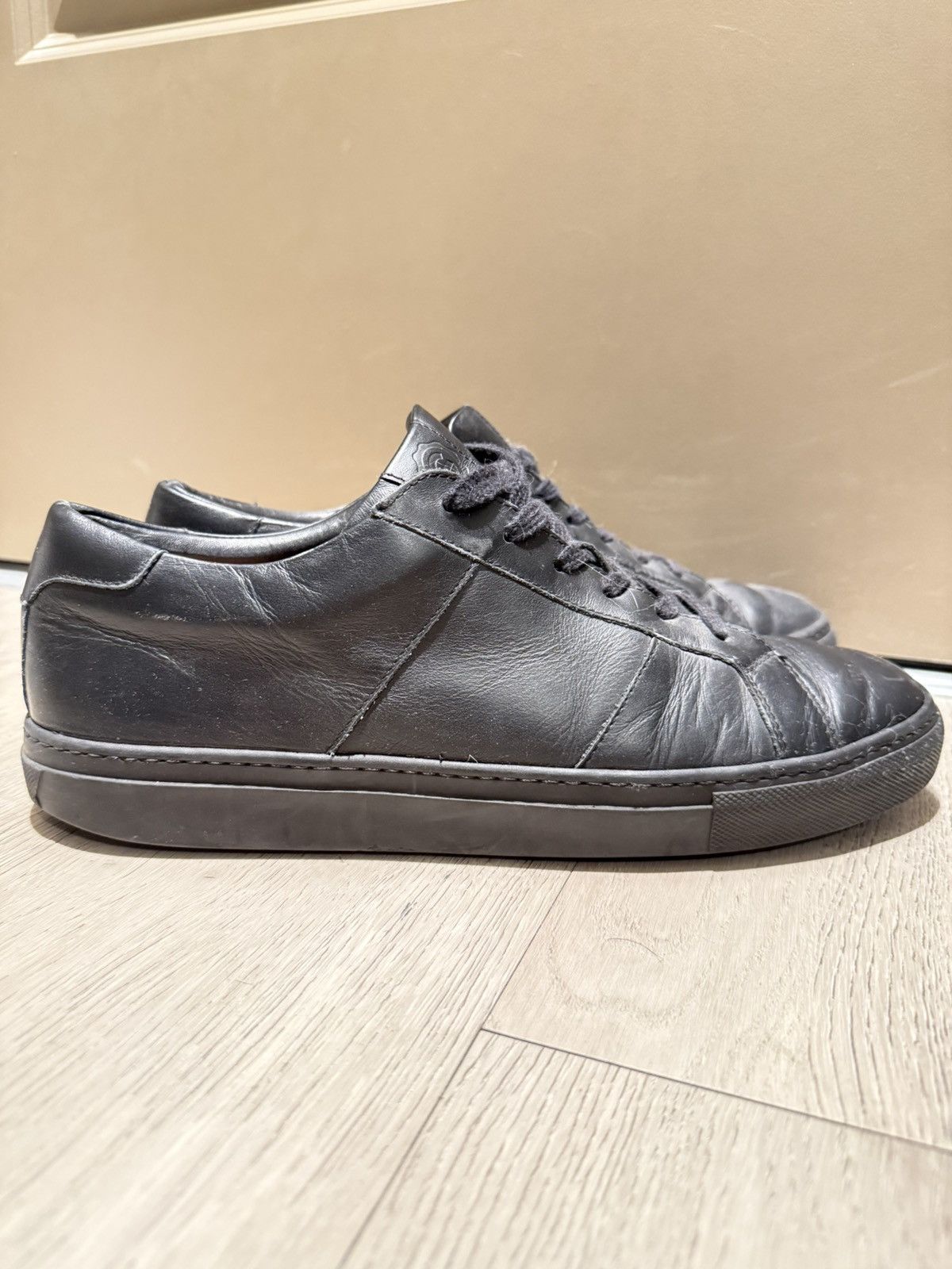 Greats The Royale Leather Sneakers - Triple Black Size US 10.5 / EU 43-44 - 3 Thumbnail